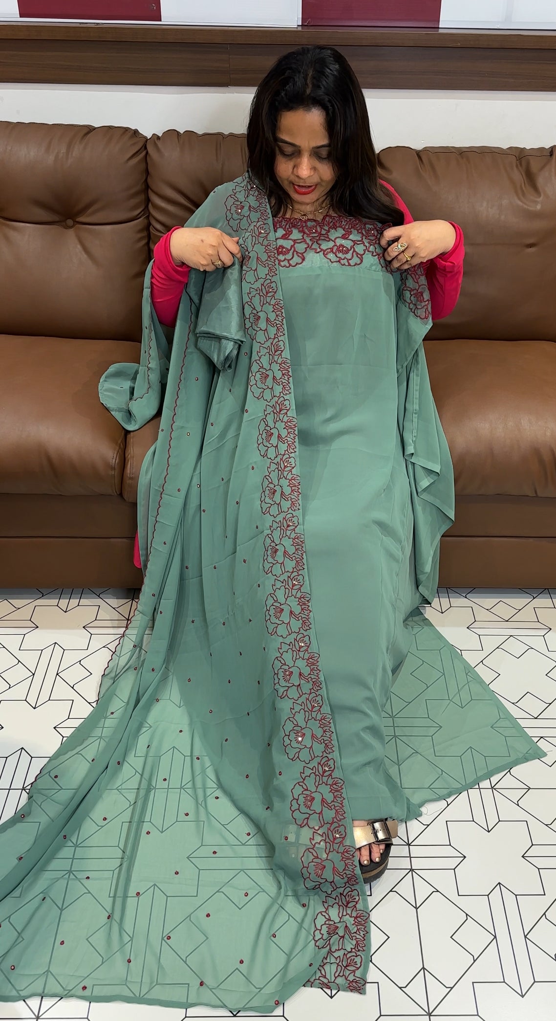FAUX GEORGETTE UNSTITCHED SALWAR SUITS - IHA 23527