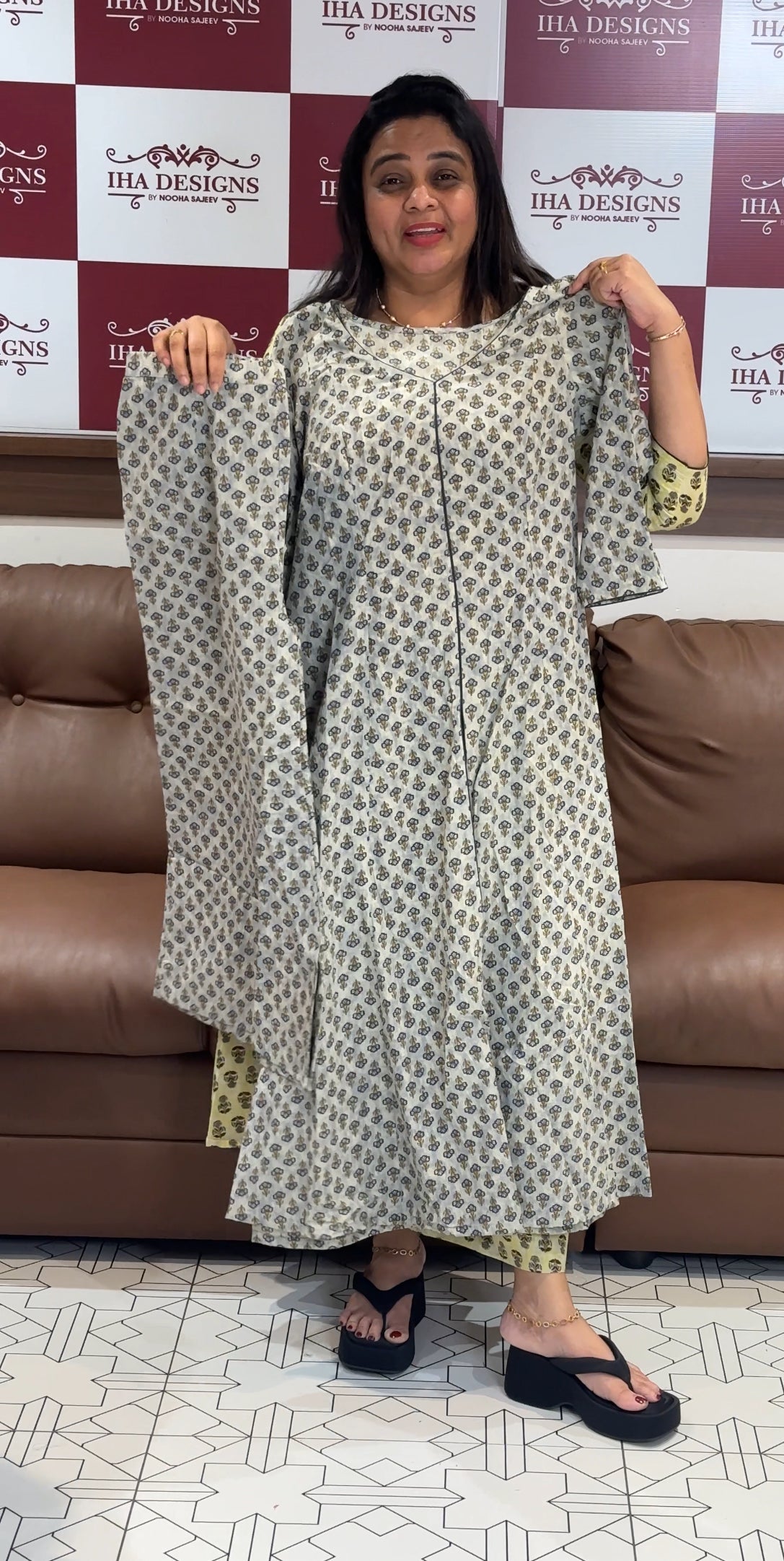 IHA'S IN-HOUSE COTTON PRINTED CO-ORDS SETS - IHA 27863