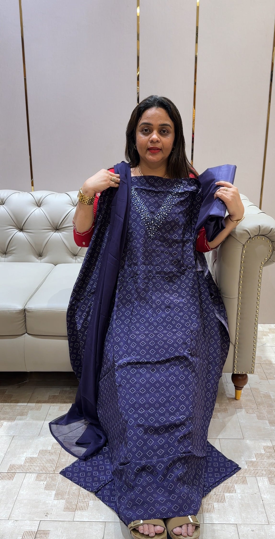 CRAPE SILK UNSTITCHED SALWAR SUITS - IHA 25128
