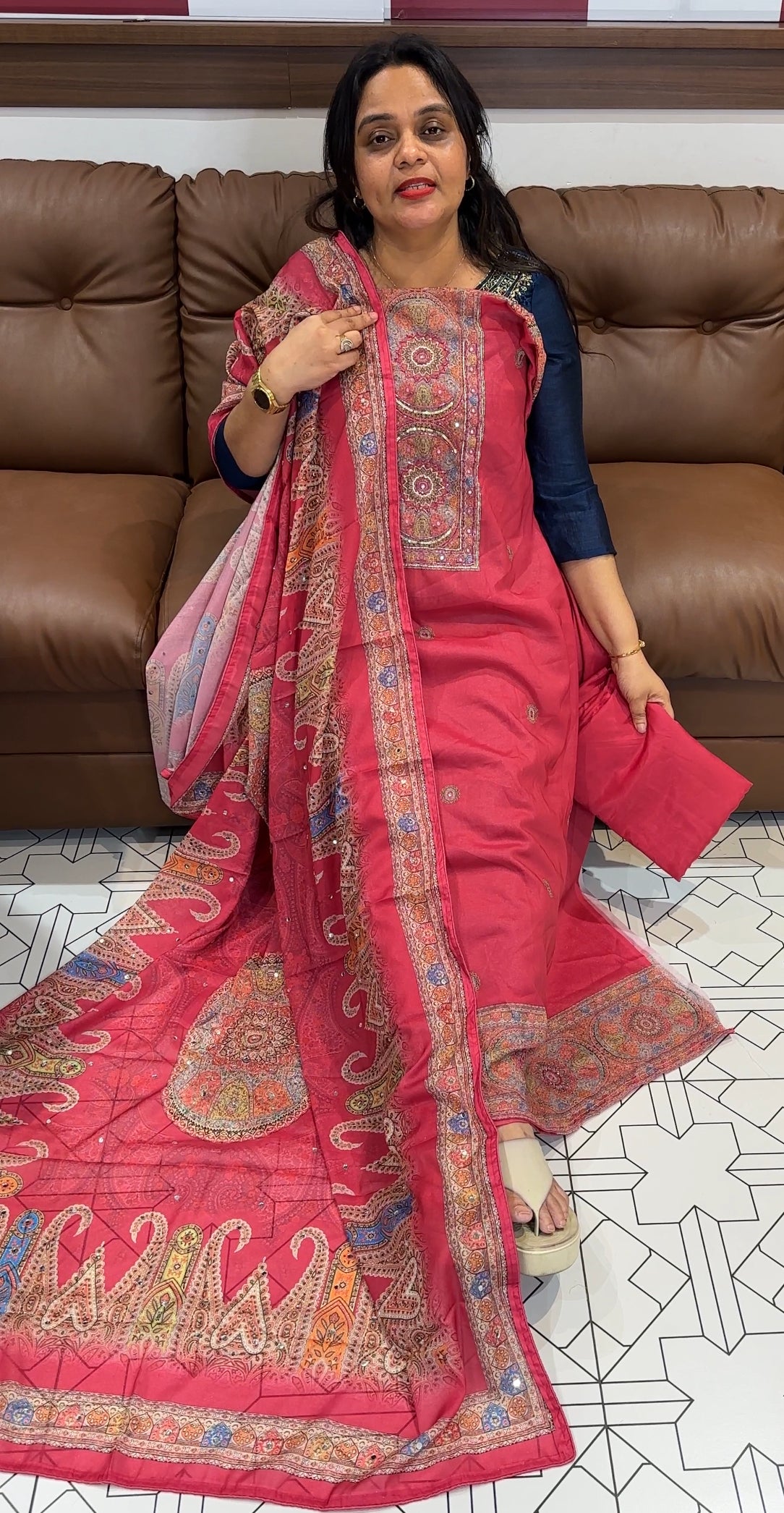 SHIMMER VICHITRA UNSTITCHED SALWAR SUITS - IHA 22811