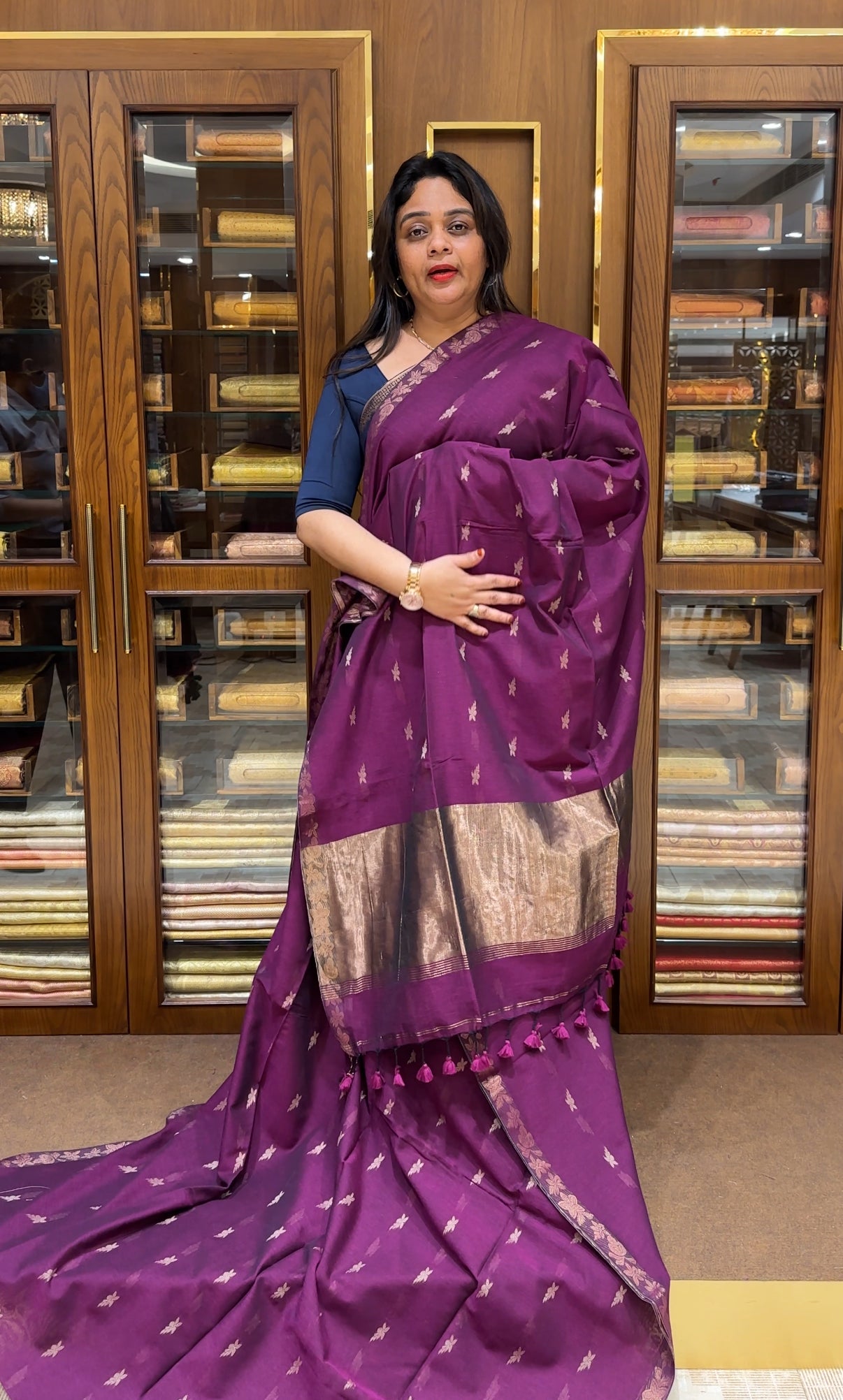 KHADDI COTTON SAREES - IHA 24143