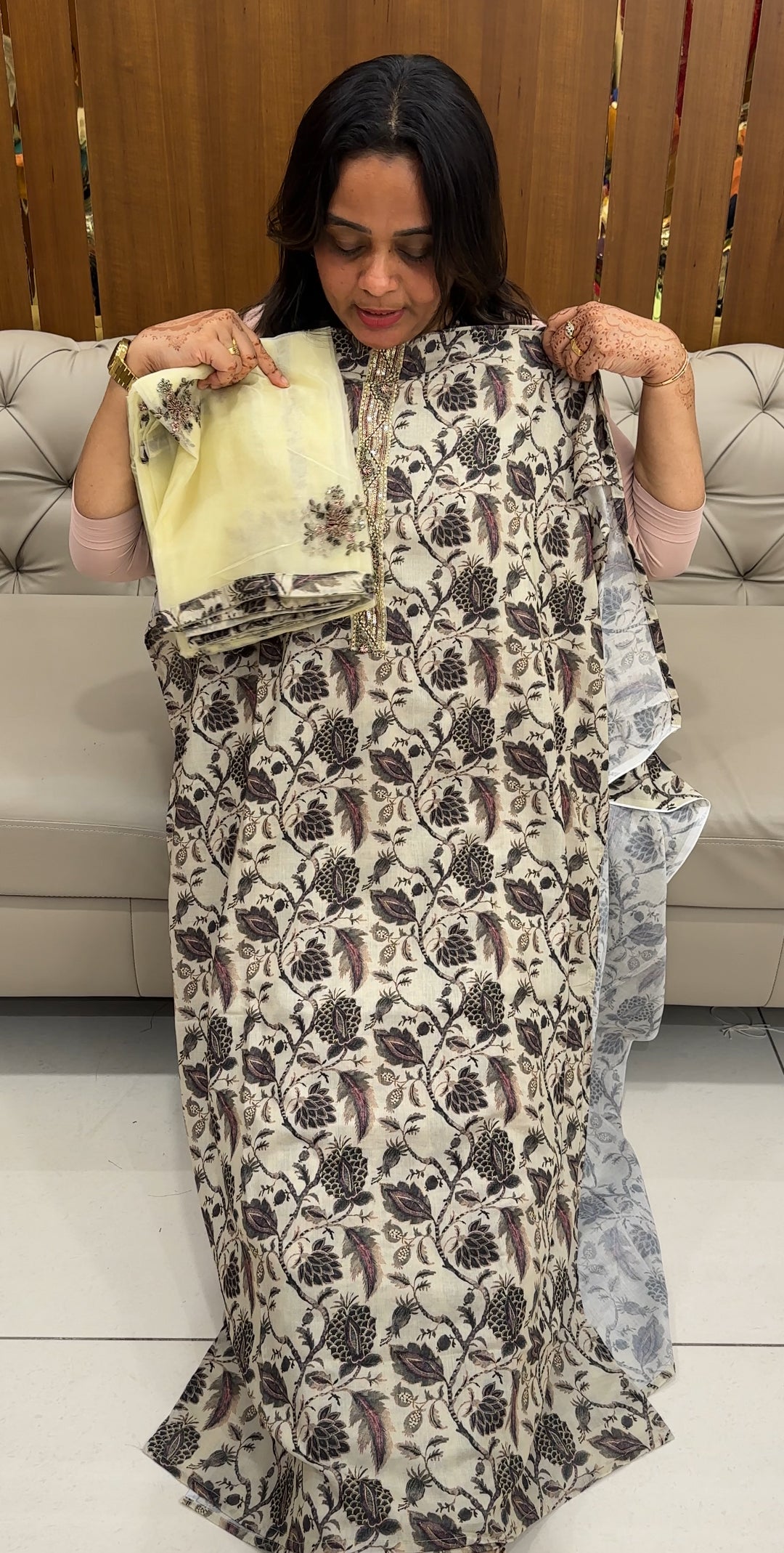 PRINTED MUSLIN UNSTITCHED SALWAR SUITS - IHA 27475