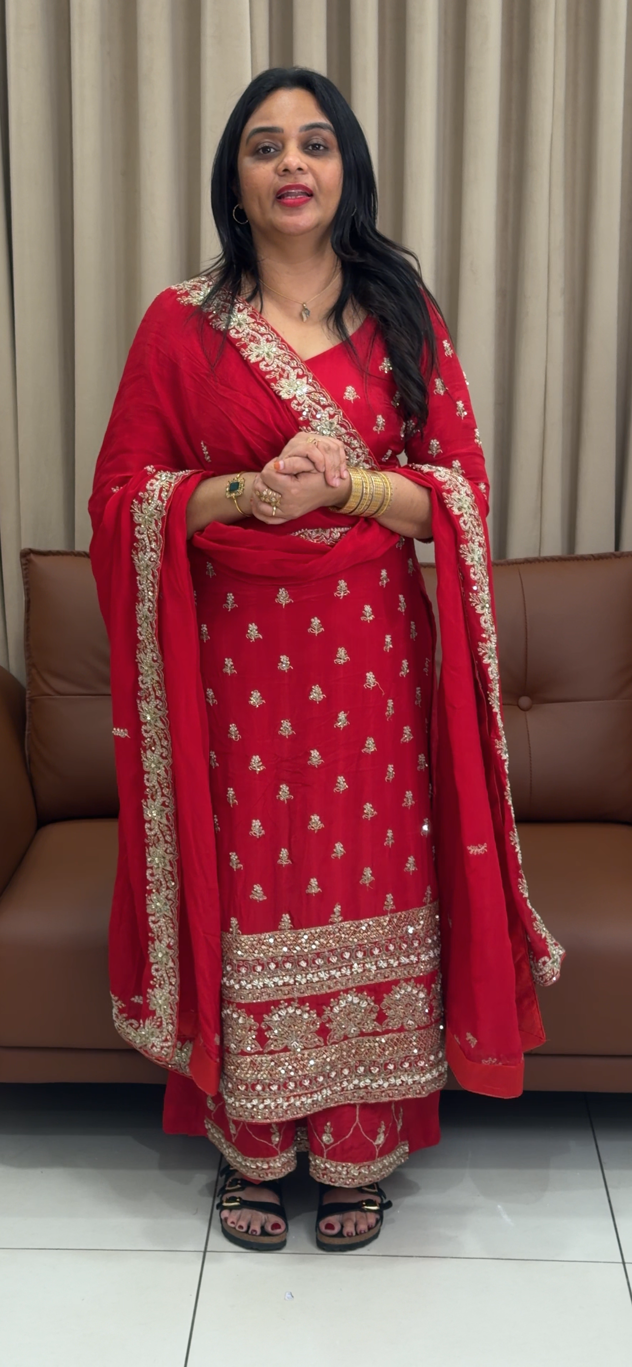 FORWARD CRAPE SILK UNSTITCHED SALWAR SUIT - IHA 34023