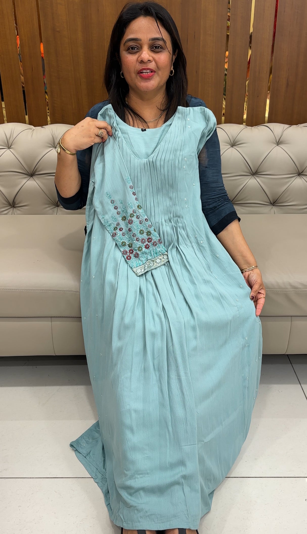 CRUSHED RAYON TOPS - IHA 25936