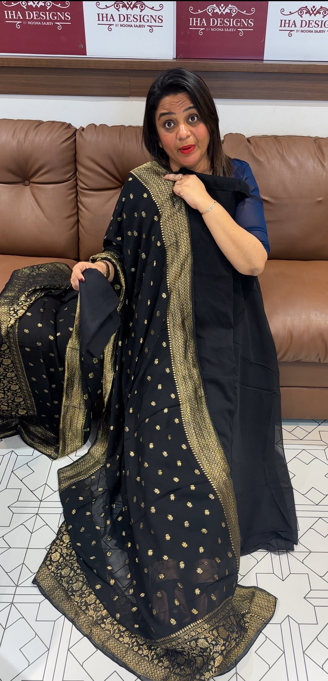 GEORGETTE UNSTITCHED SALWAR SUITS - IHA 25416