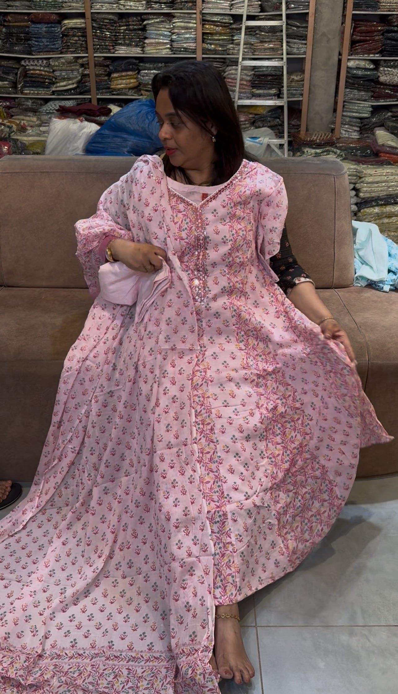 MUL MUL COTTON TOP, BOTTOM AND DUPATTA - IHA 25252