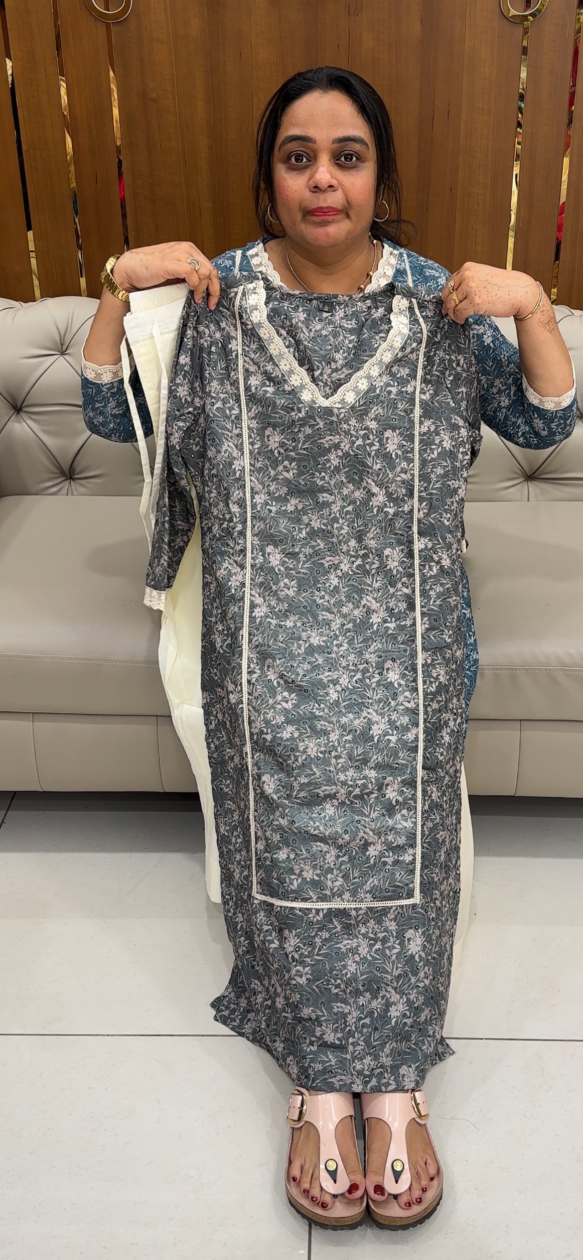 PRINTED COTTON TOP AND BOTTOM - IHA 27621