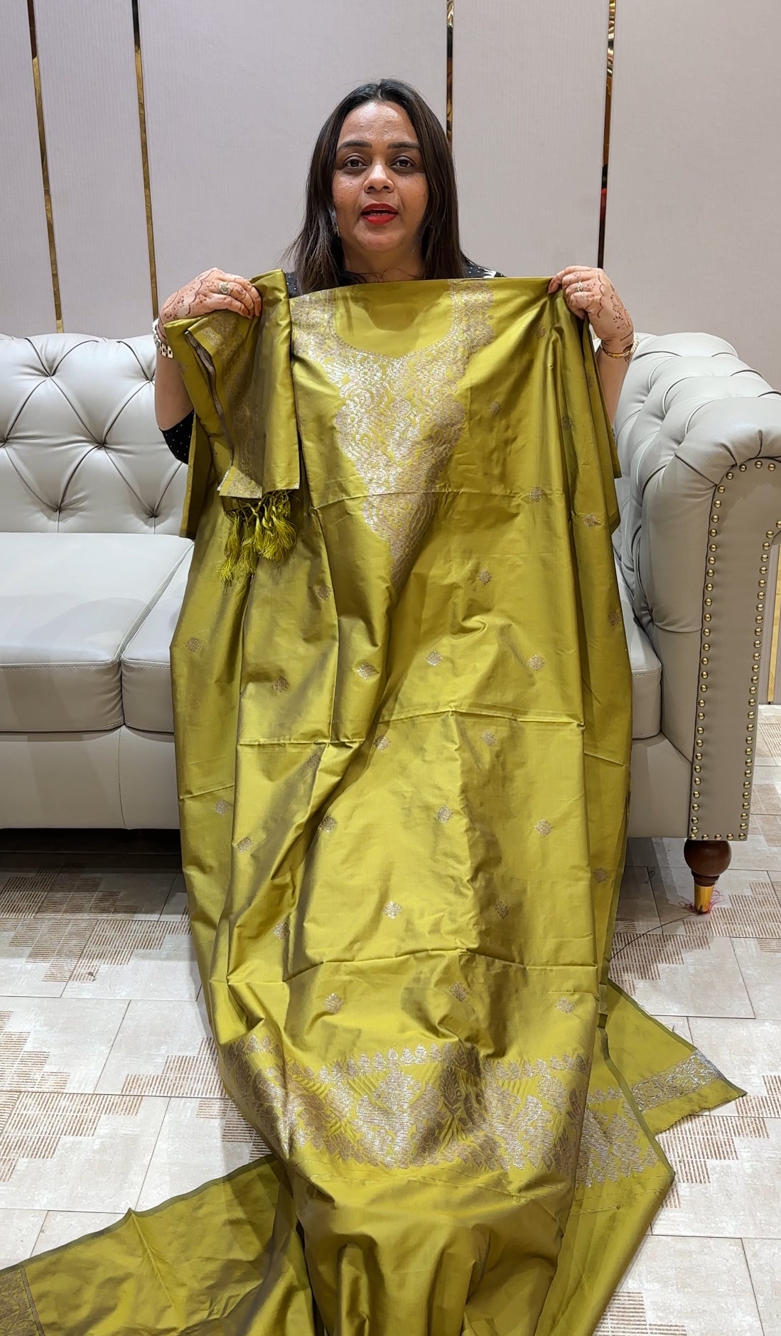 SEMI KATAN UNSTITCHED SALWAR SUITS - IHA 22032