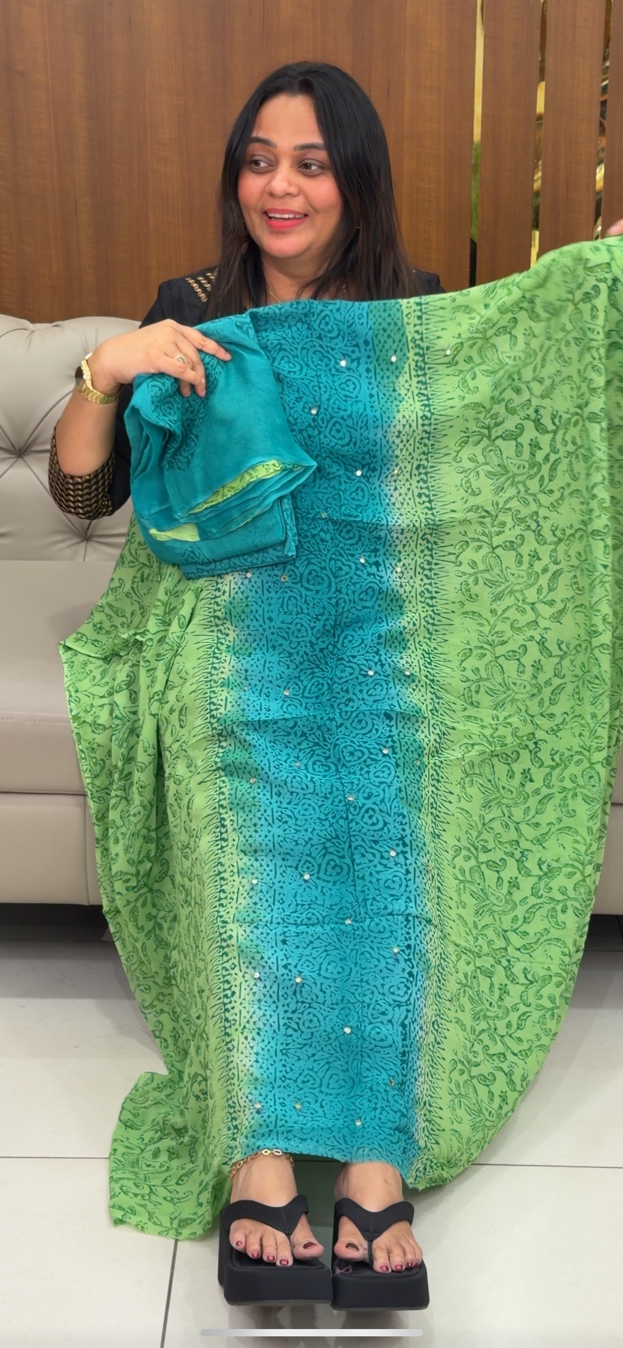 VISCOSE GEORGETTE UNSTITCHED SALWAR SUITS - IHA 29264