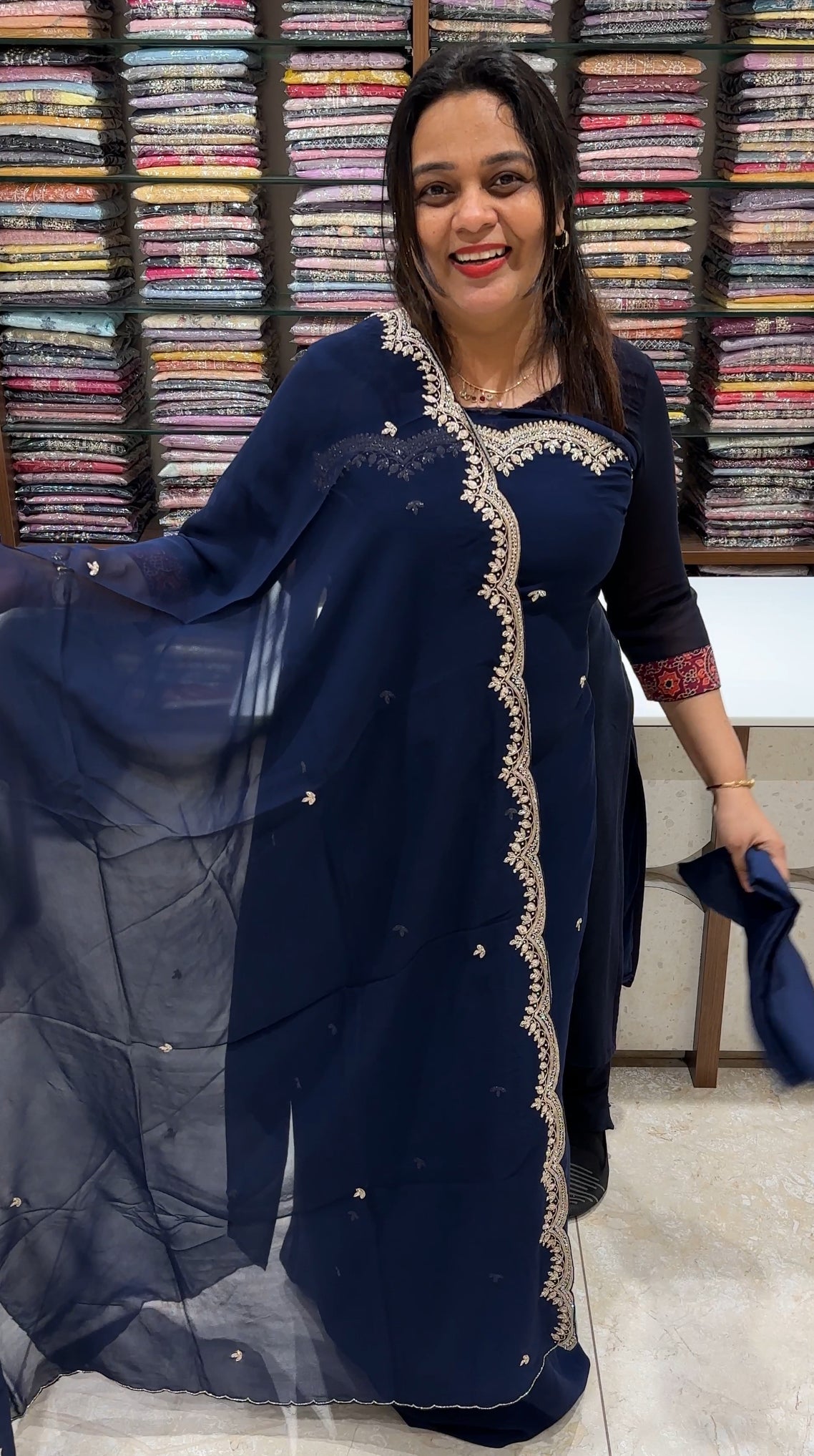 PREMIUM UNSTITCHED SALWAR SUITS - IHA 23040