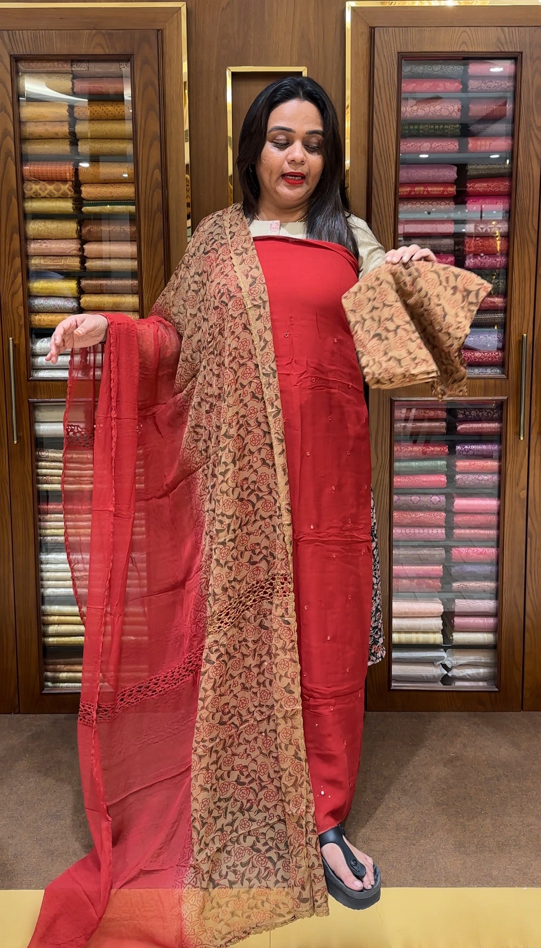 VISCOSE GEORGETTE UNSTITCHED SALWAR SUITS - IHA 23365