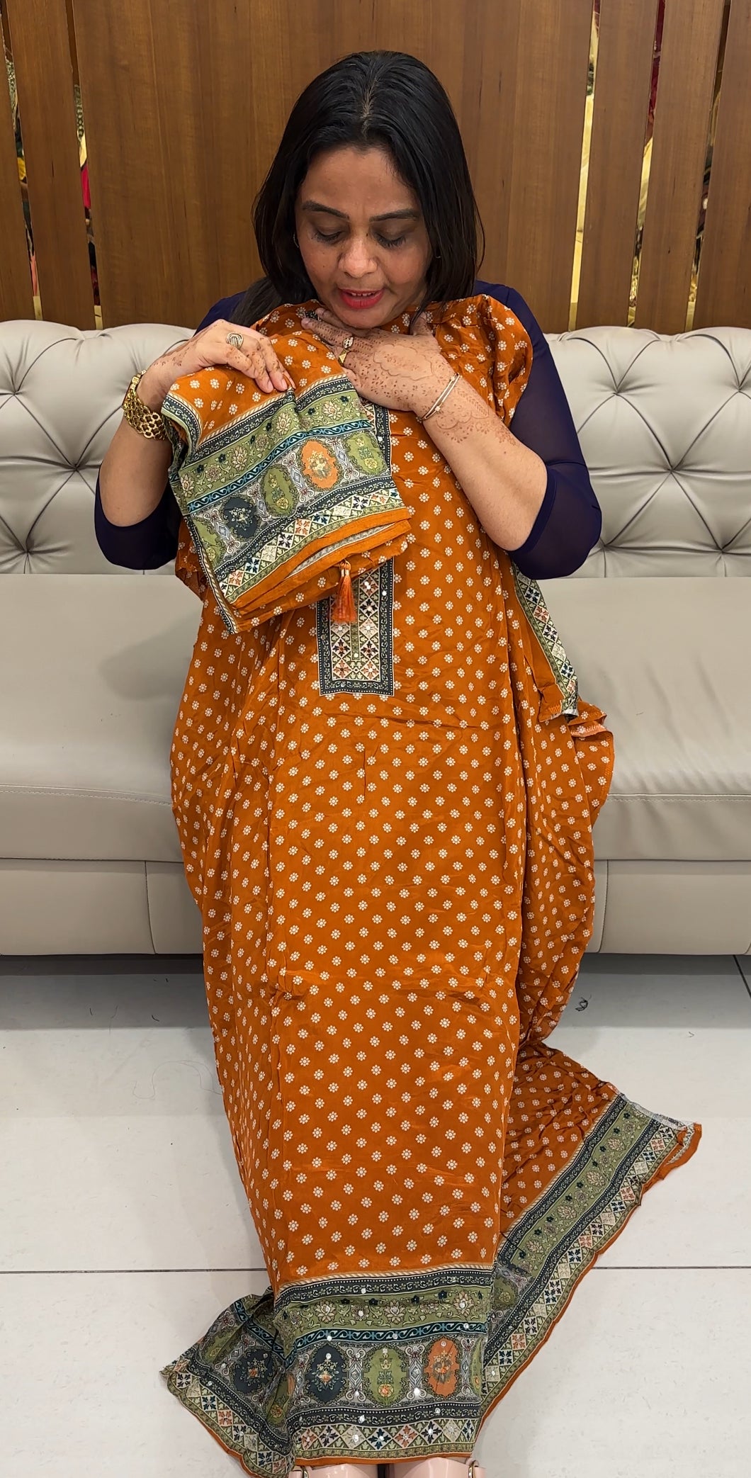 CRAPE SILK UNSTITCHED SALWAR SUITS - IHA 27560
