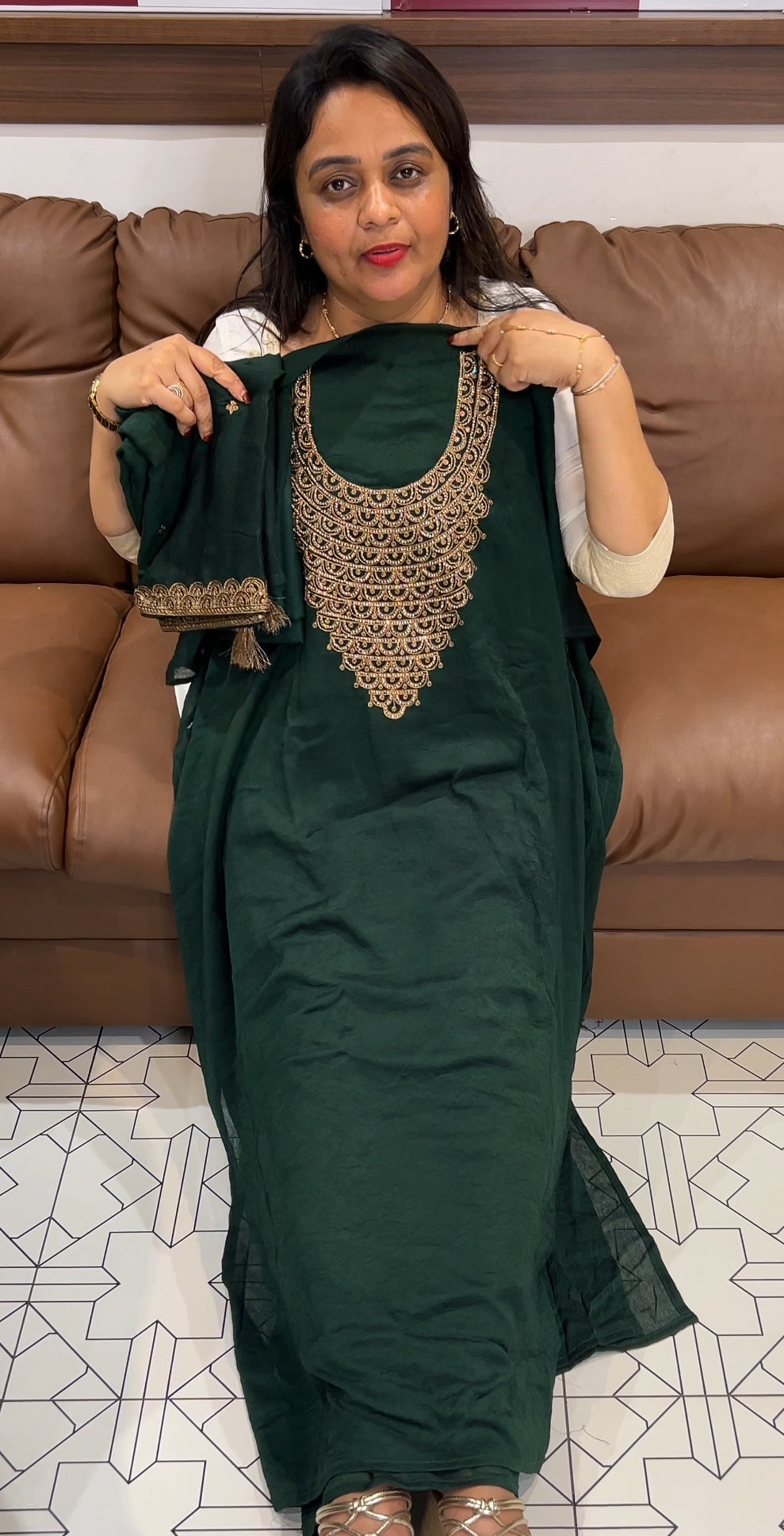 SEMI RAW SILK UNSTITCHED SALWAR SUITS - IHA 24278