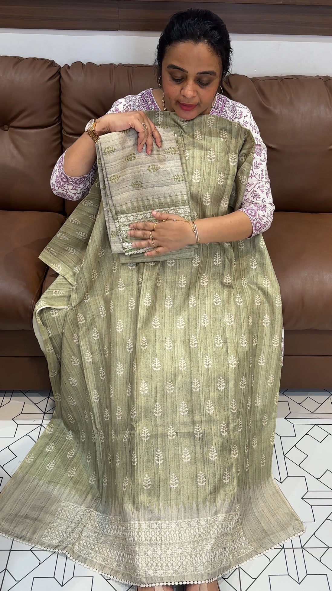 SEMI TUSSUR UNSTITCHED SALWAR SUITS - IHA 26431