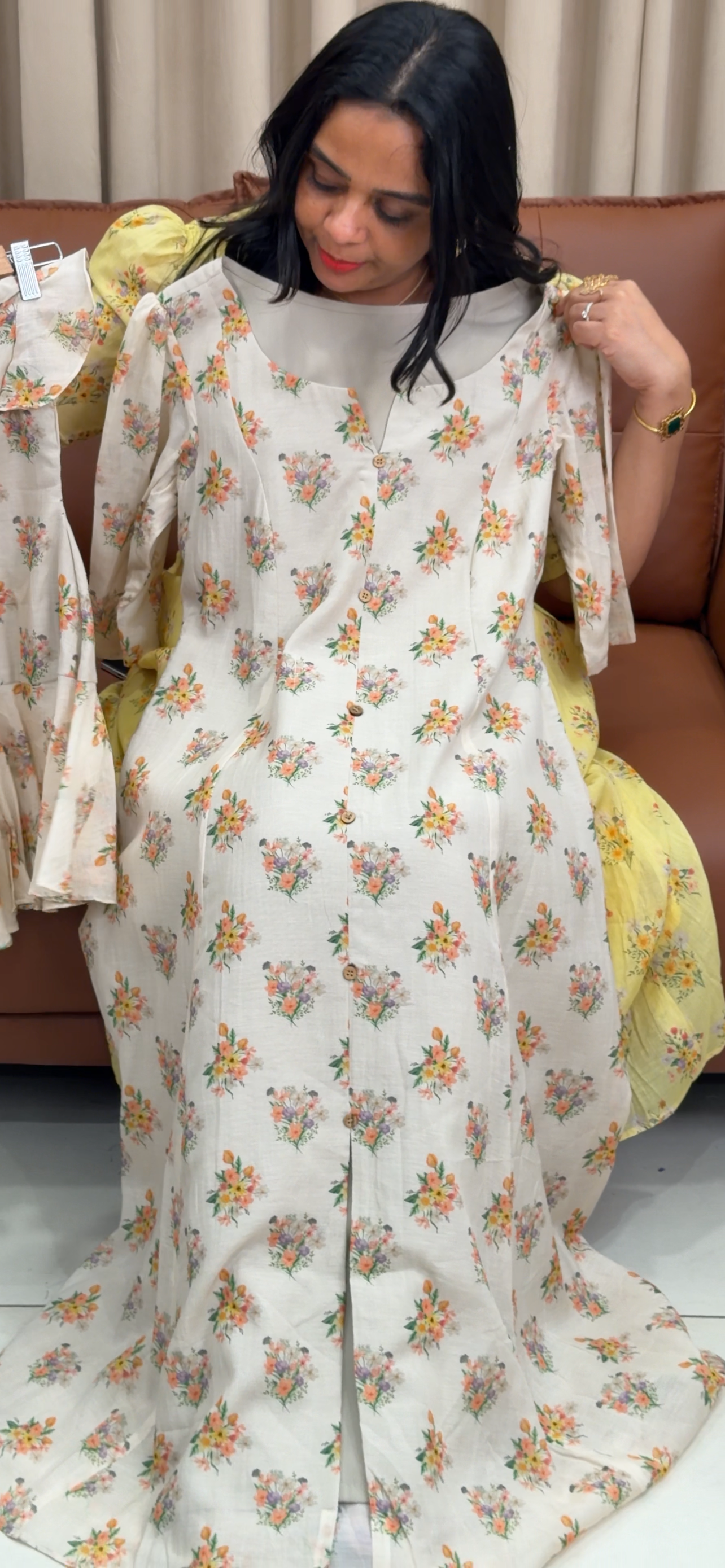 IHA'S IN- HOUSE MALAI CHANDERI ALINE TOPS - IHA 33552