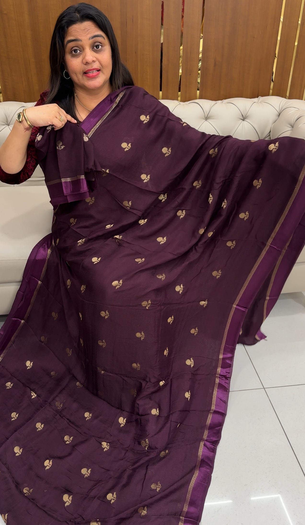 FORWARD SEMI BANARASI SAREES - IHA 26994