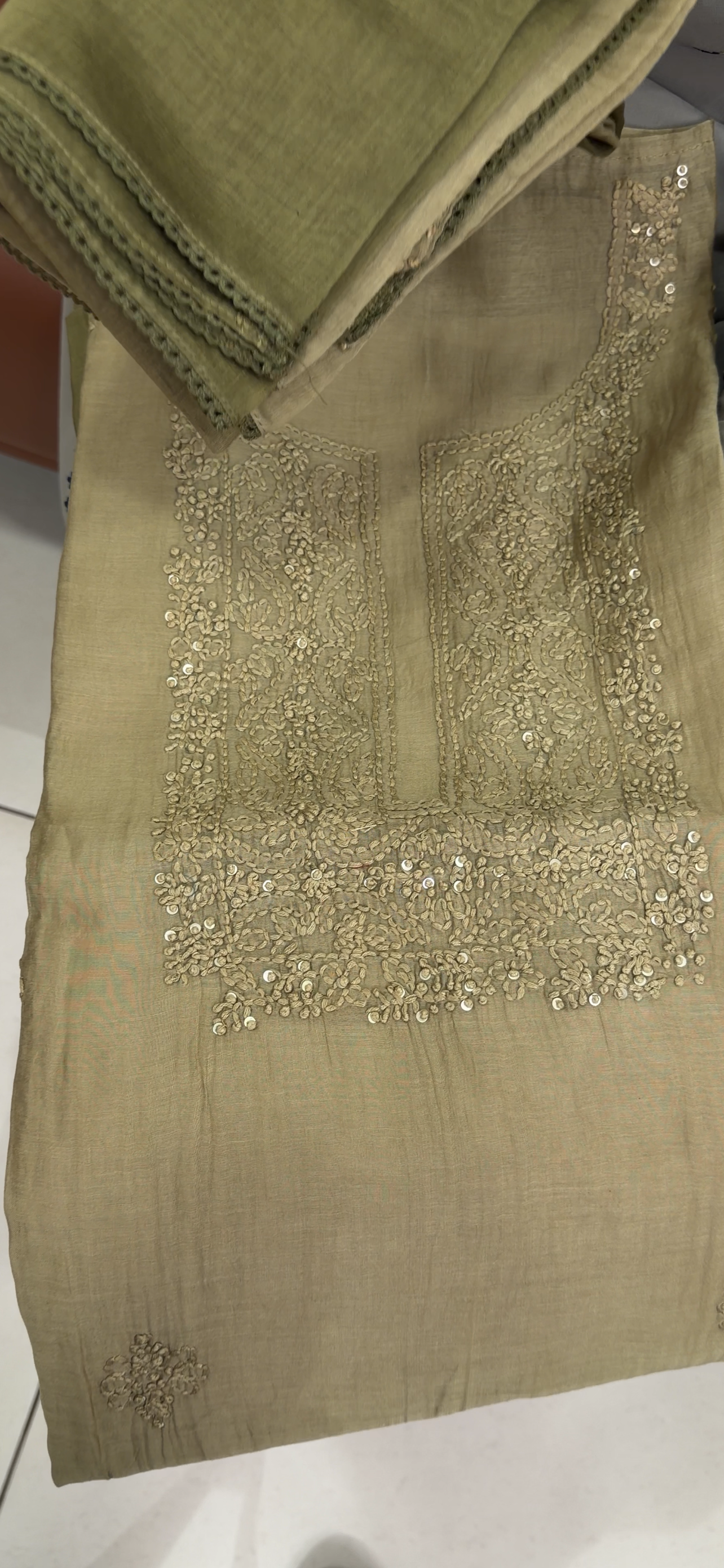 MALAI CHANDERI UNSTITCHED SALWAR SUITS - IHA 33997