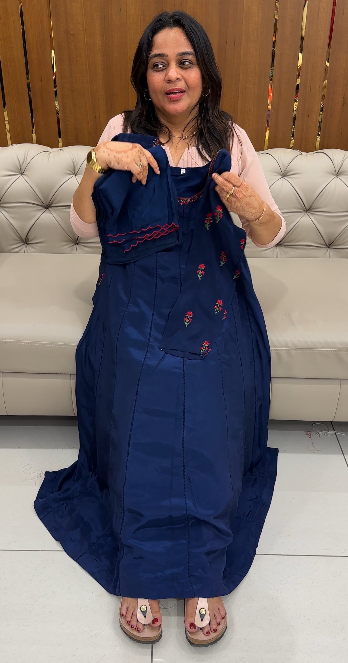 CRAPE SILK TOP AND DUPAATTA - IHA 27581