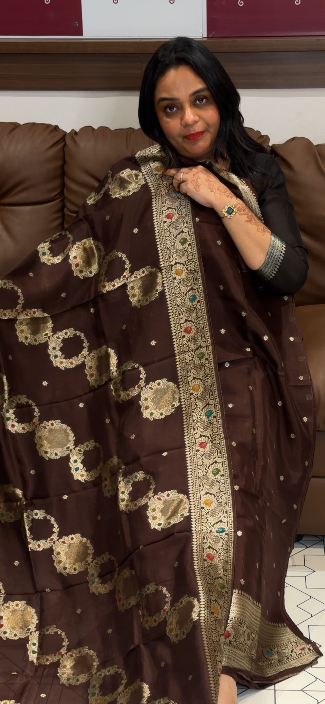 SILK BANARASI UNSTITCHED SALWAR SUITS - IHA 33103