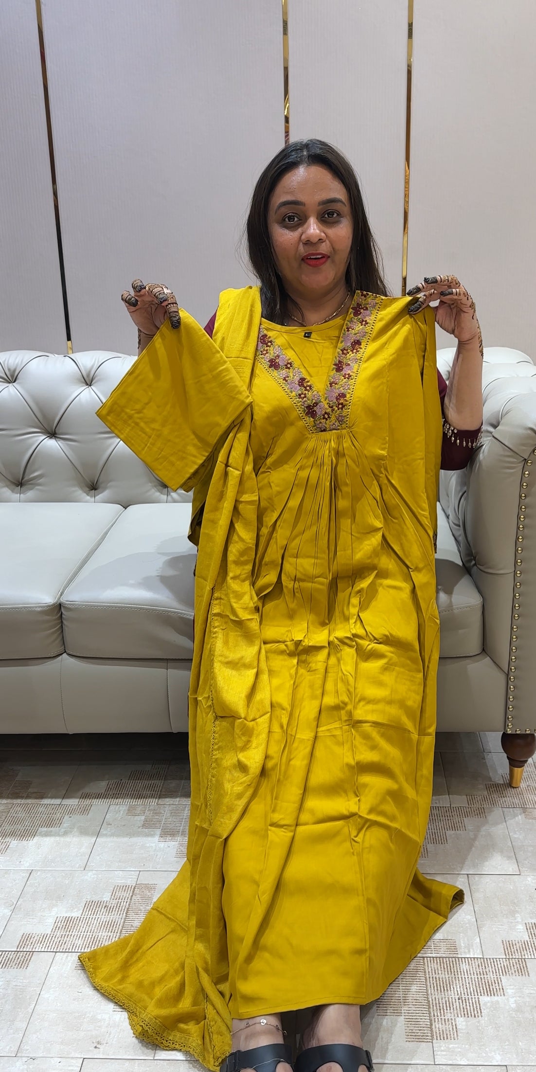 READY TO WEAR TOP,BOTTOM AND DUPATTA - IHA 21754