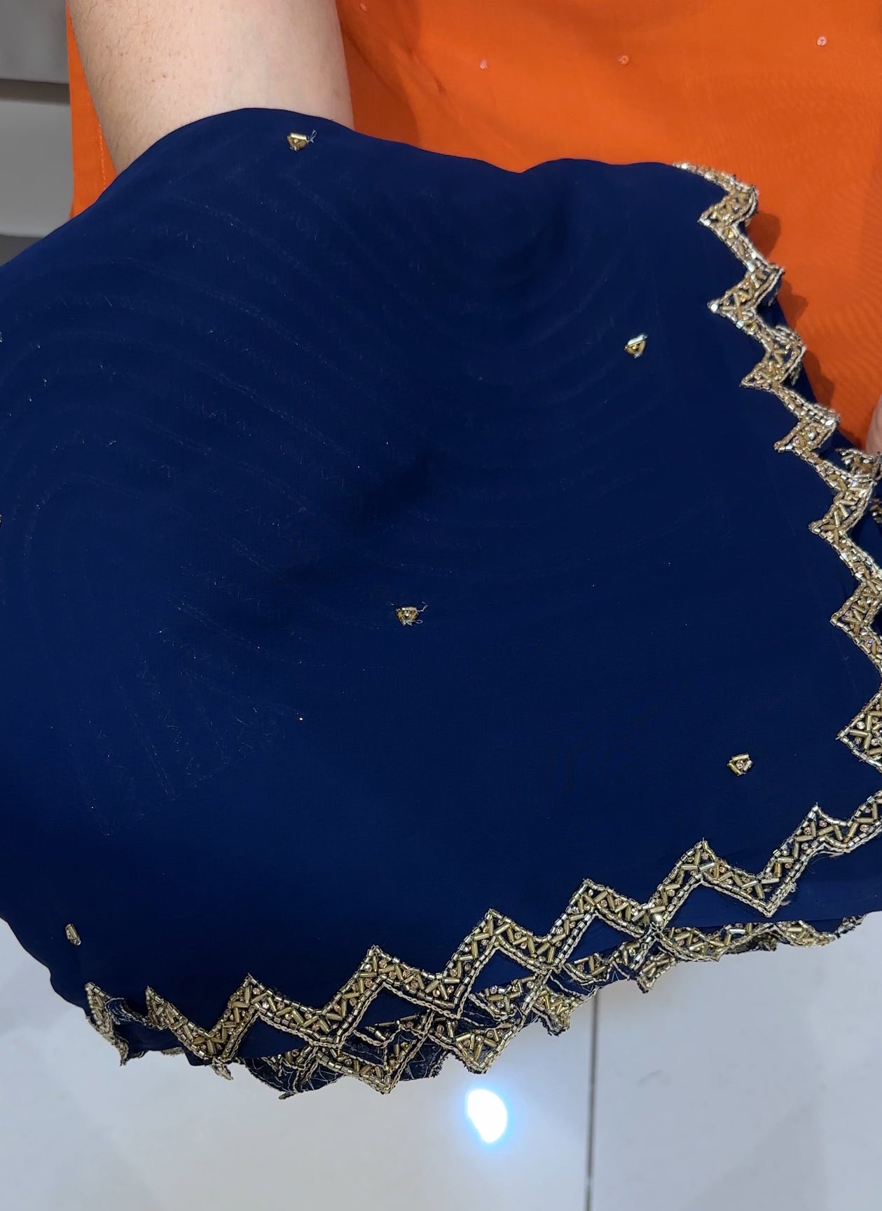 HAND WORKED SAREES - IHA 24587
