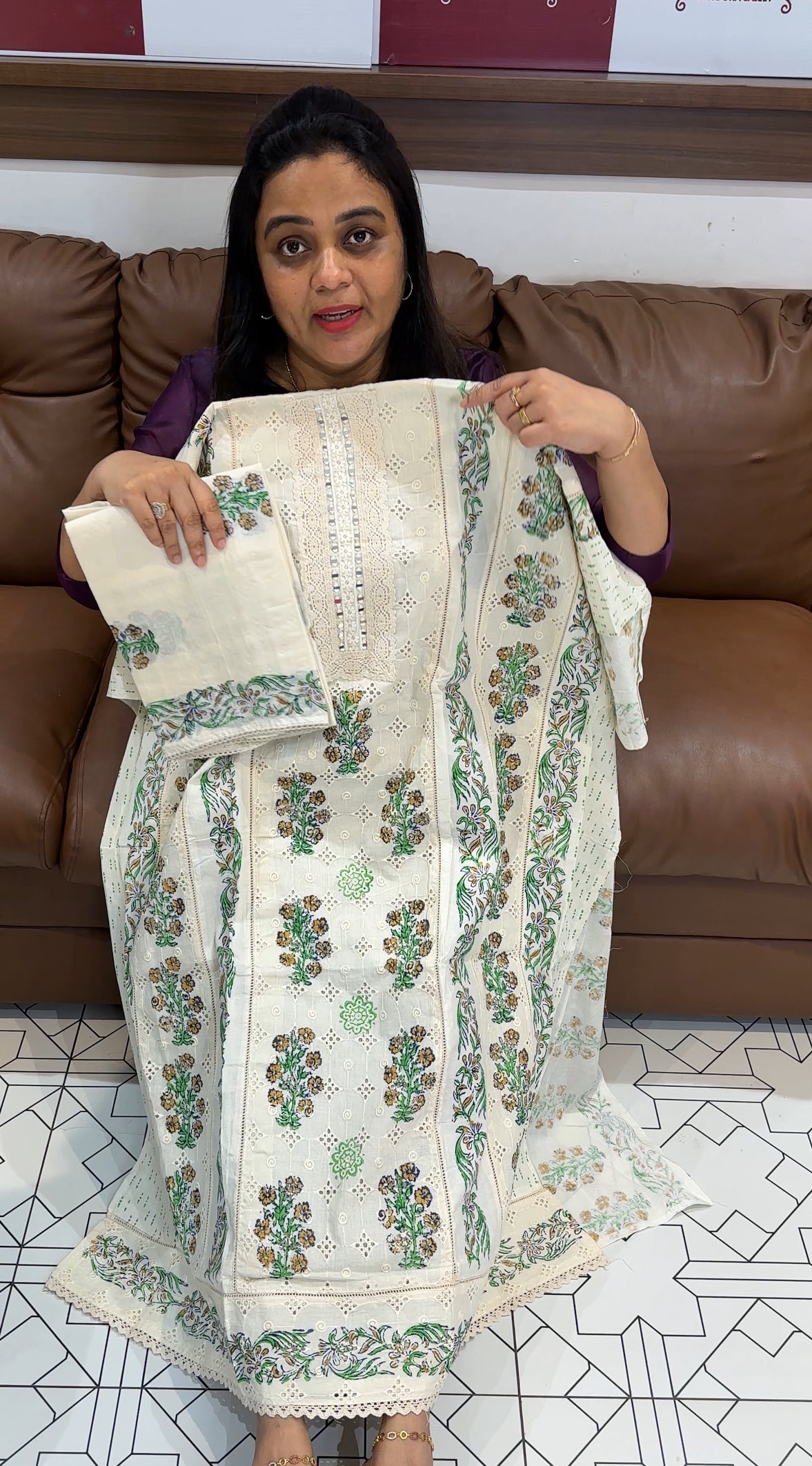 COTTON UNSTITCHED SALWAR SUITS - IHA 28006