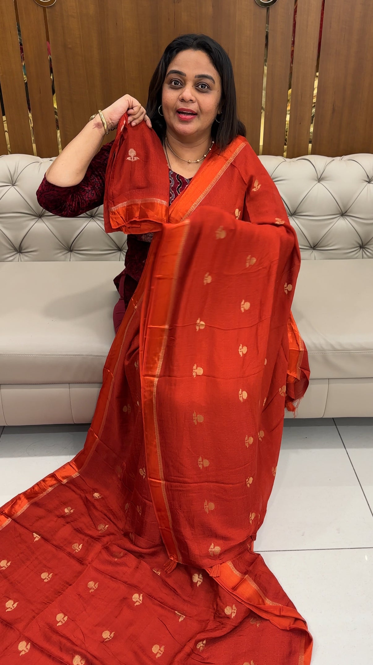 FORWARD SEMI BANARASI SAREES - IHA 26994