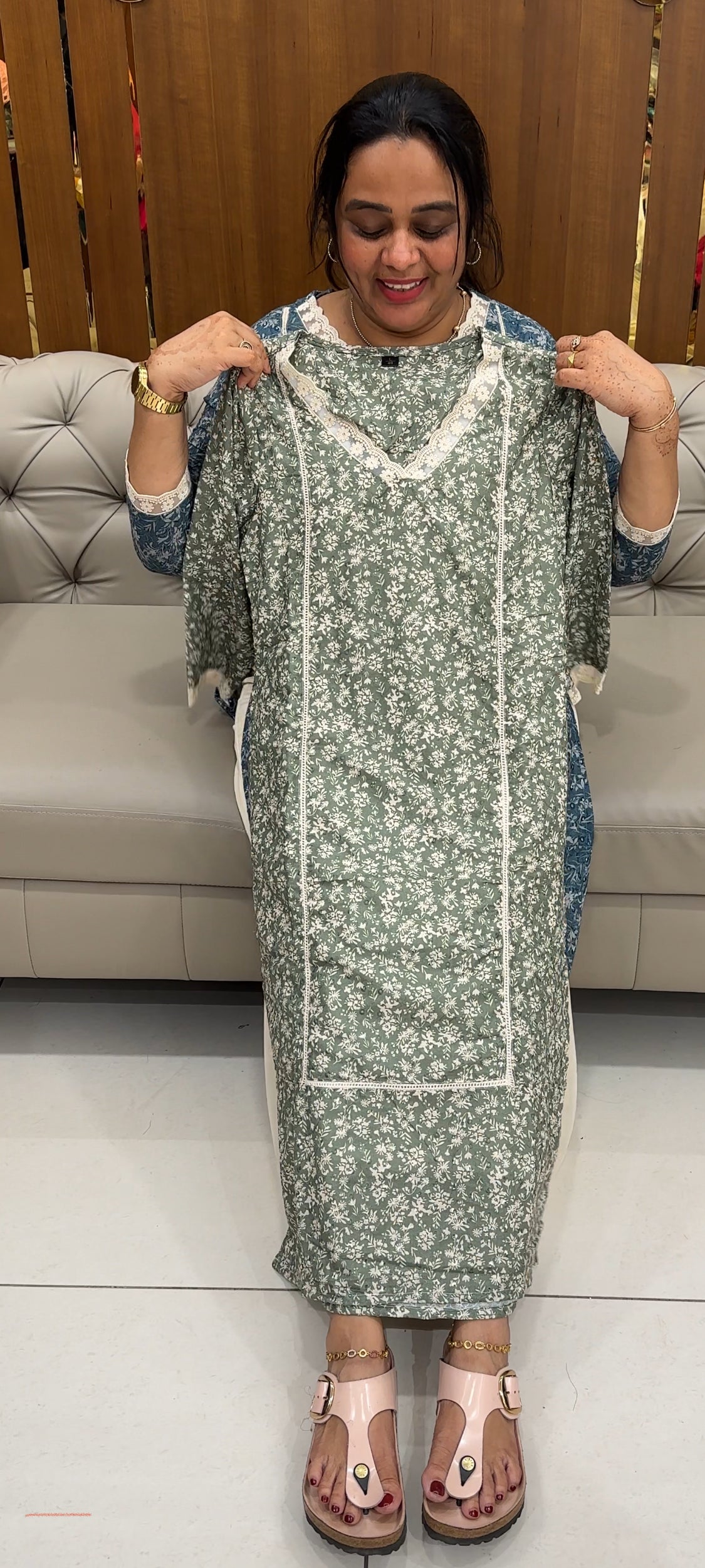PRINTED COTTON TOP AND BOTTOM - IHA 27621