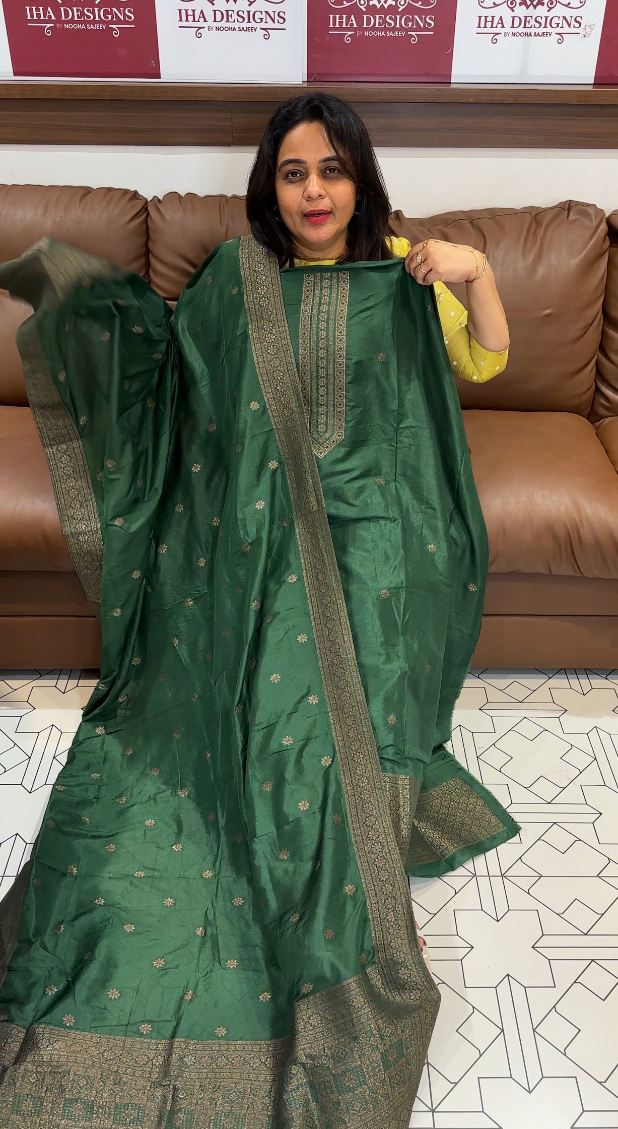 FORWARD SEMI BANARASI UNSTITCHED SALWAR SUITS - IHA 26363