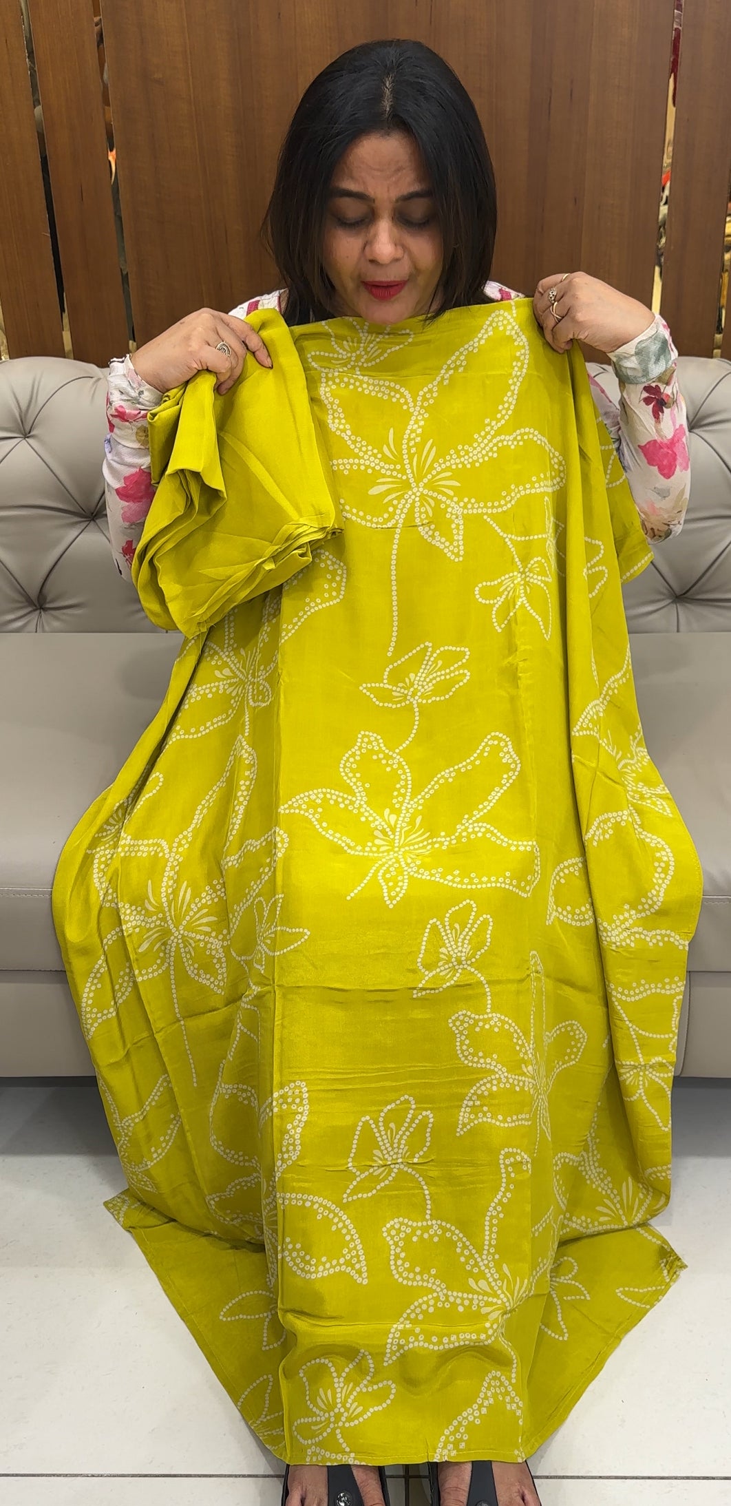 PRINTED CRAPE UNSTITCHED SALWAR SUITS - IHA 26074