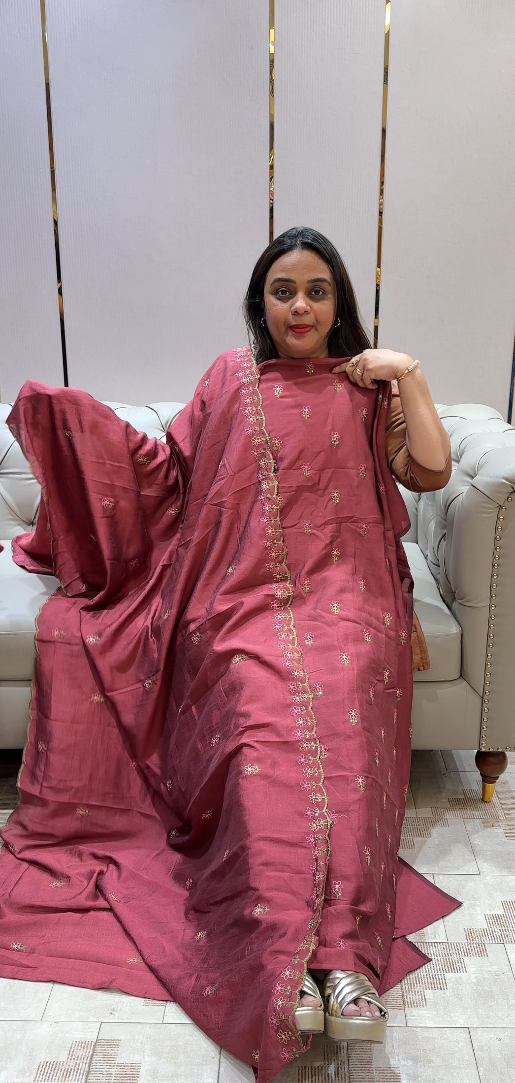 SEMI RAW SILK UNSTITCHED SALWAR SUITS - IHA 23082