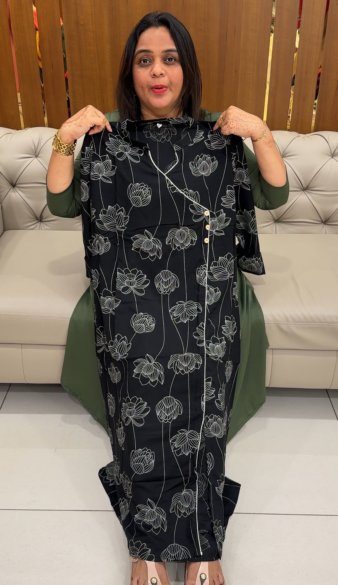 PRINTED LONG A-LIEN TOPS - IHA 27556