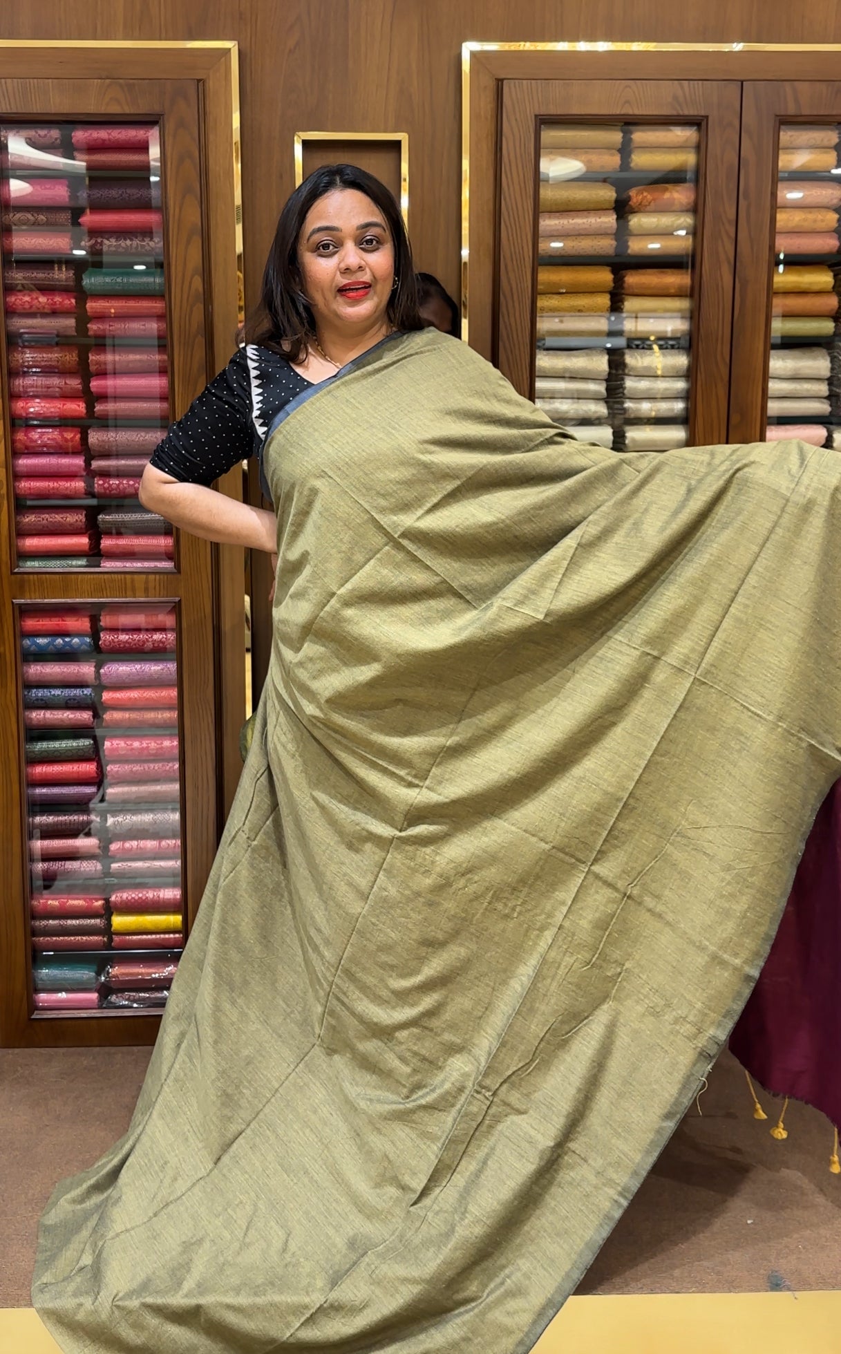 KHADDI COTTON SAREES - IHA 22310