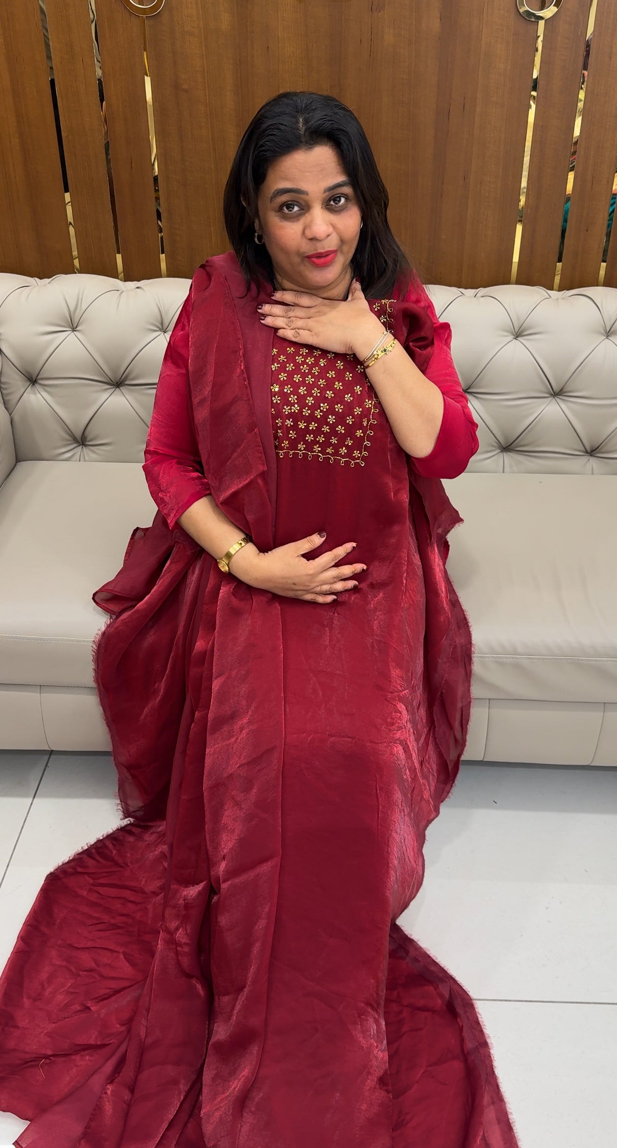 IHA'S IN-HOUSE HAND WORKED UNSTITCHED SALWAR SUITS - IHA 25705
