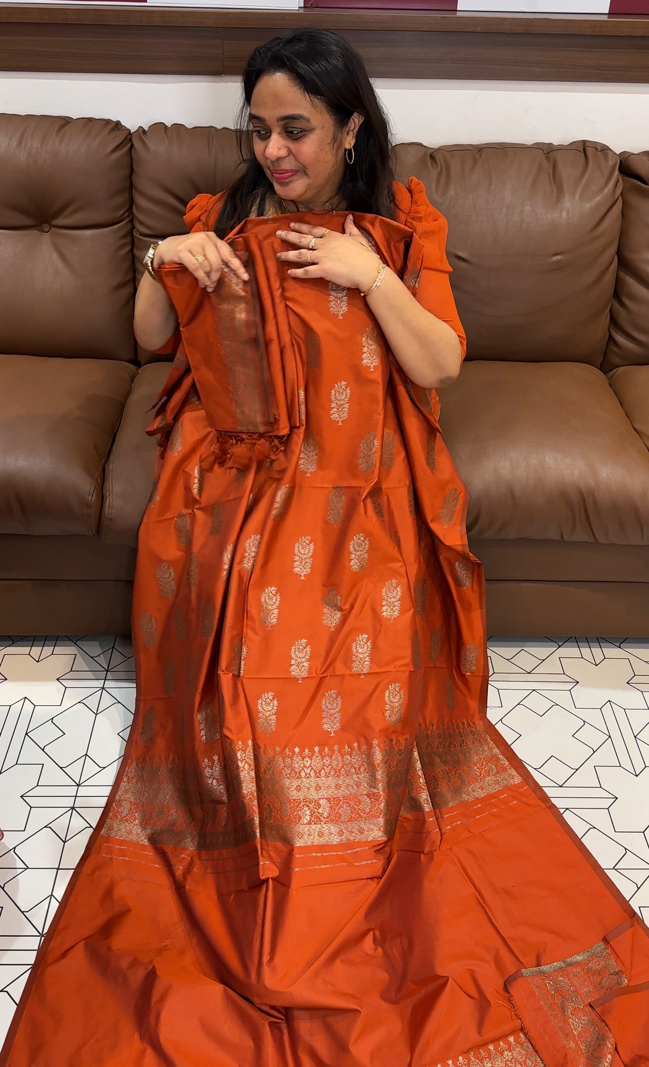 SEMI BANARASI USNTITCHED SALWAR SUITS - IHA 26457