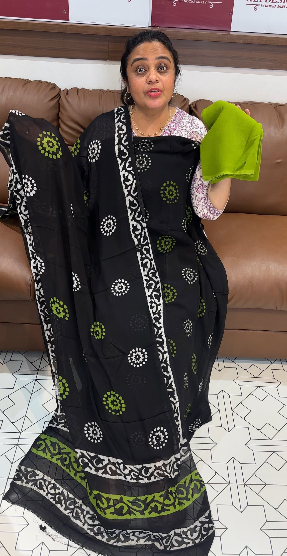 BATIK PRINTED UNSTITCHED SALWAR SUITS - IHA 26419