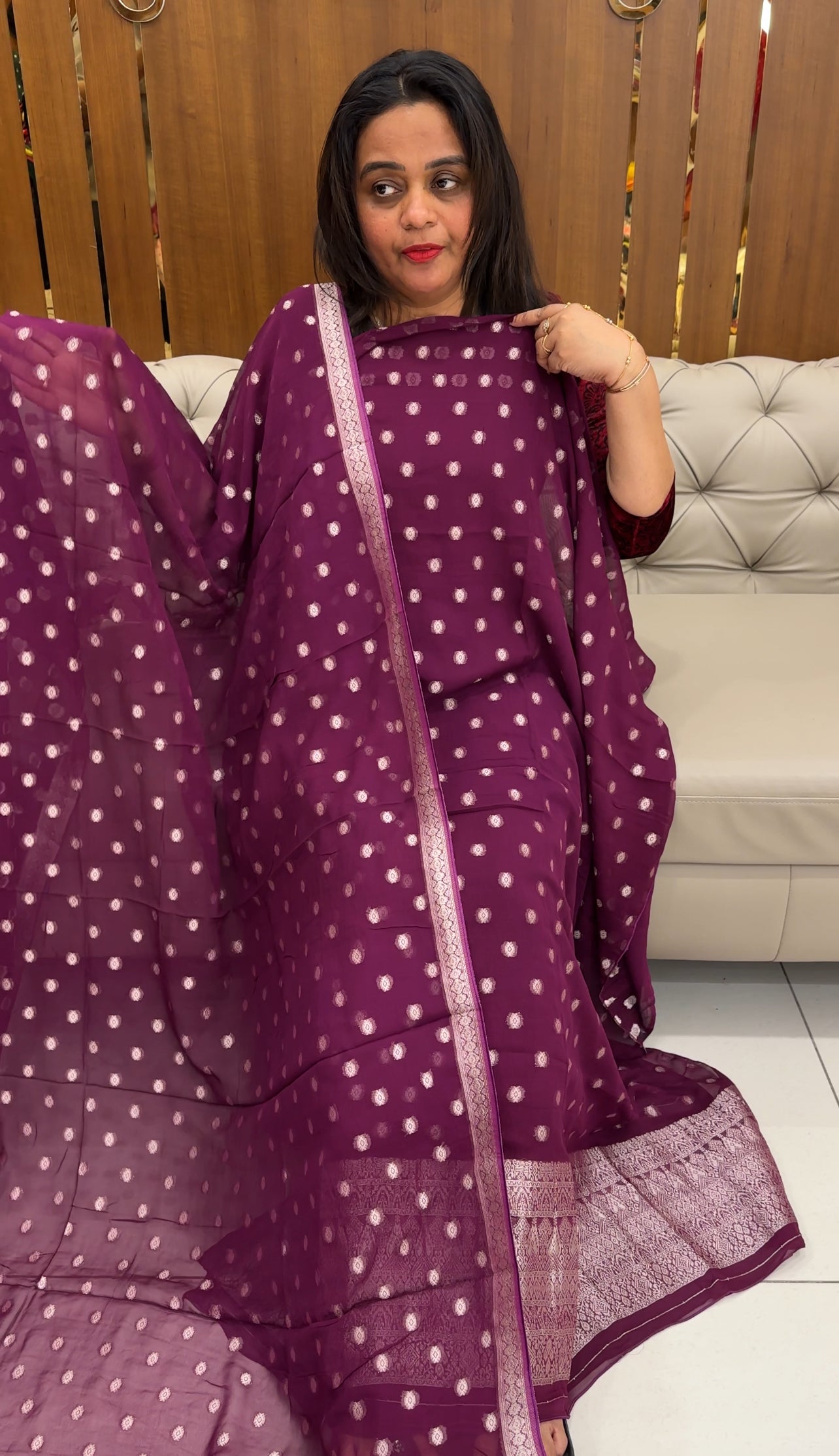 VISCOSE GEORGETTE UNSTITCHED SALWAR SUITS - IHA 26047