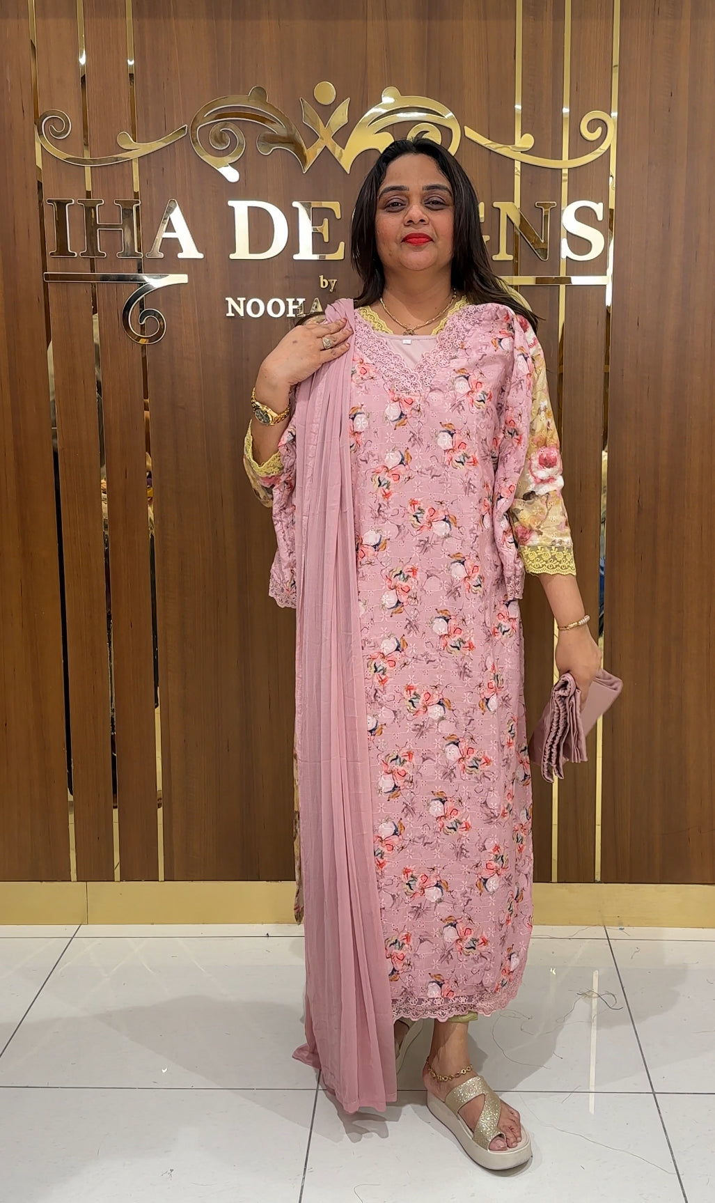 PRINTED HAKOBA TOP, BOTTOM AND DUPATTA - IHA 23001