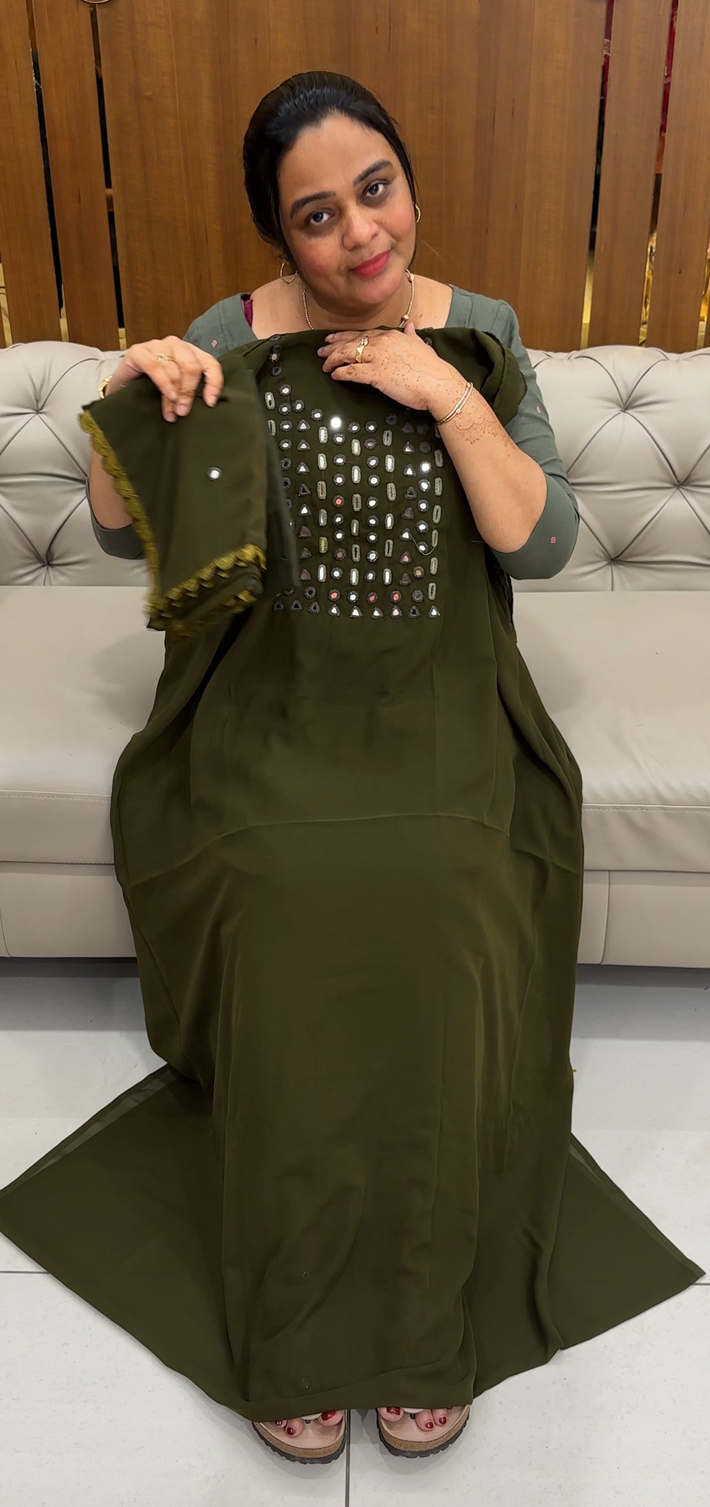 FAUX GEORGETTE UNSTITCHED SALWAR SUITS - IHA 27615