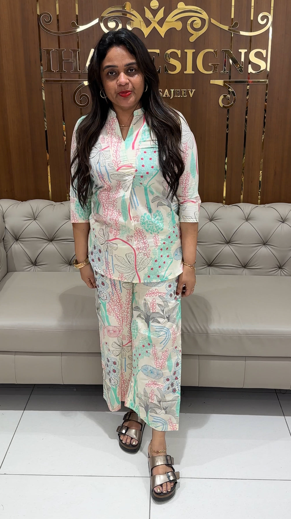 COTTON SHORT CO-ORDE SETS - IHA 24142