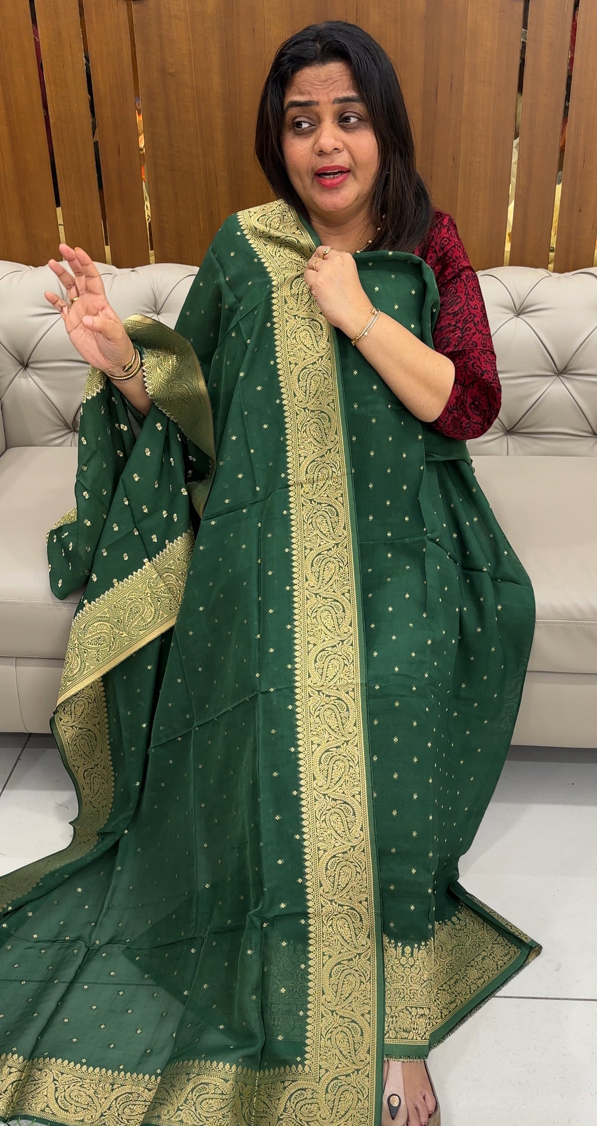 VISCOSE ORGANSA UNSTITCHED SALWAR SUITS - IHA 26394