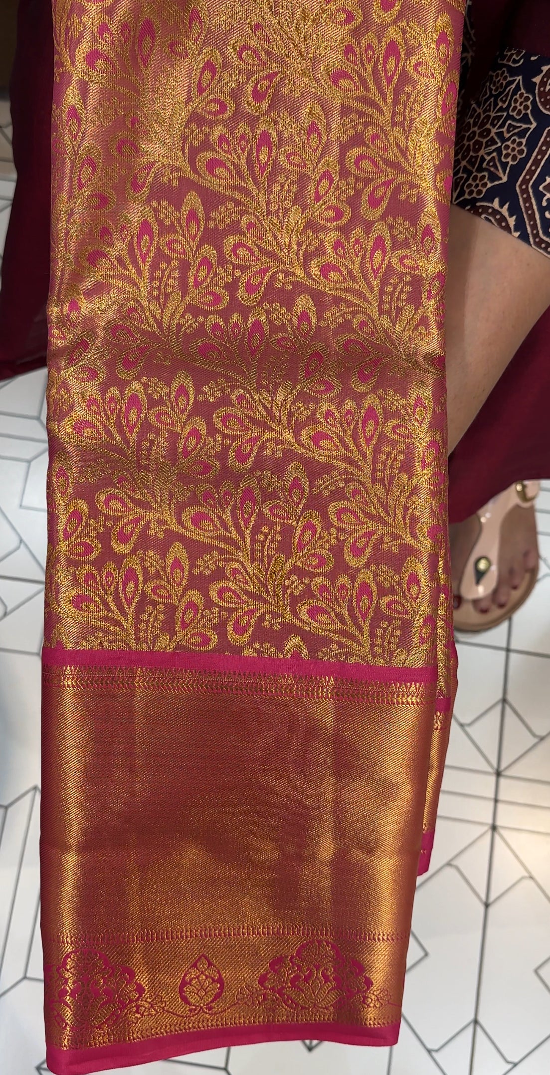 SEMI TISSUE KANCHIPURAM SAREES - IHA 27858