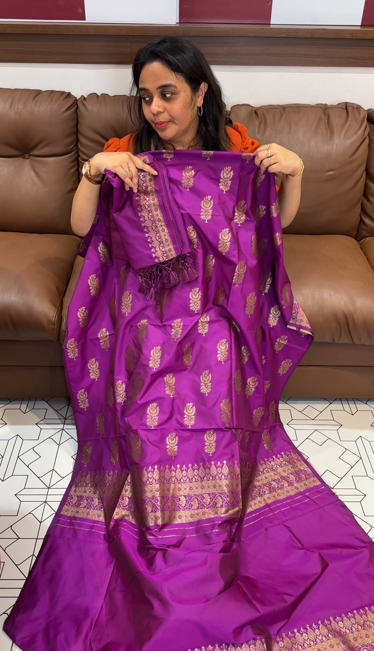 SEMI BANARASI USNTITCHED SALWAR SUITS - IHA 26457
