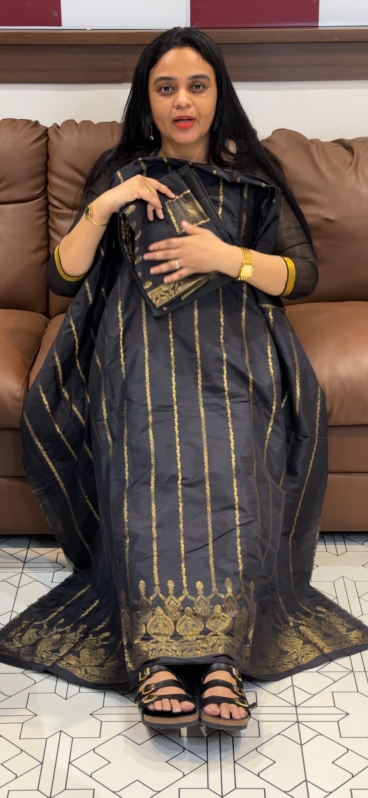 SEMI BANARASI UNSTITCHED SALWAR SUITS - IHA 35507