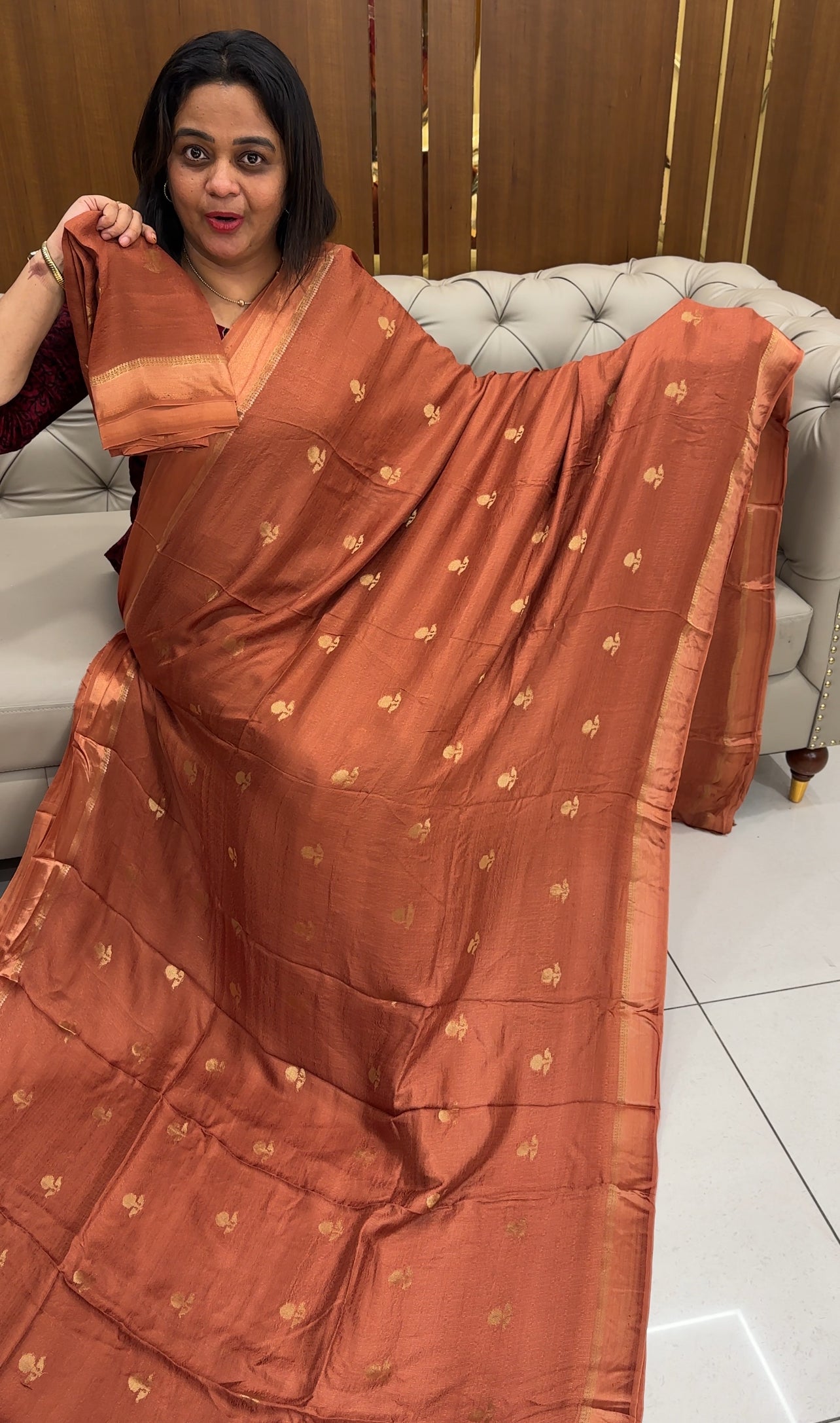 FORWARD SEMI BANARASI SAREES - IHA 26994