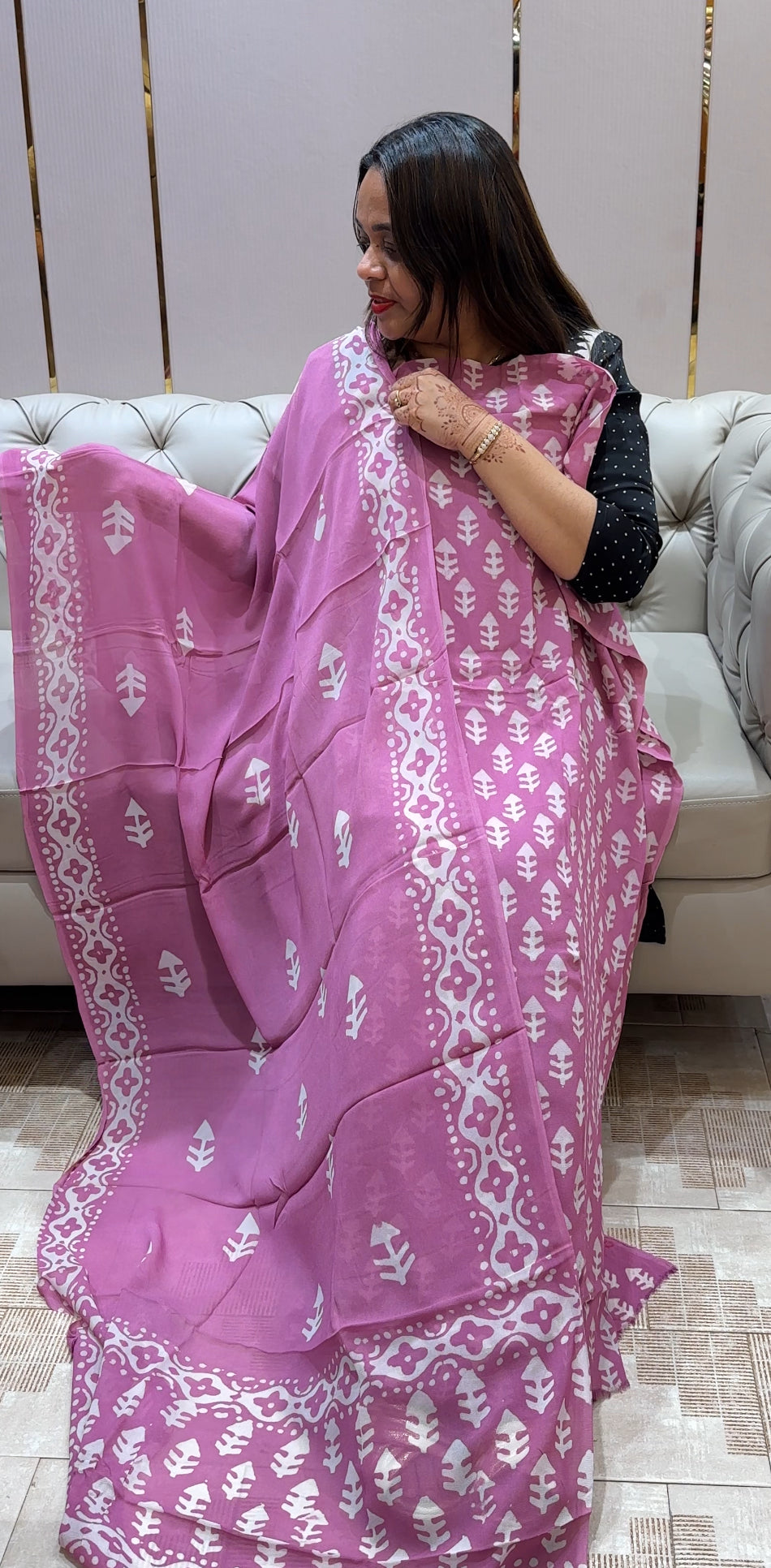 PRINTED UNSTITCHED SALWAR SUITS - IHA 23282