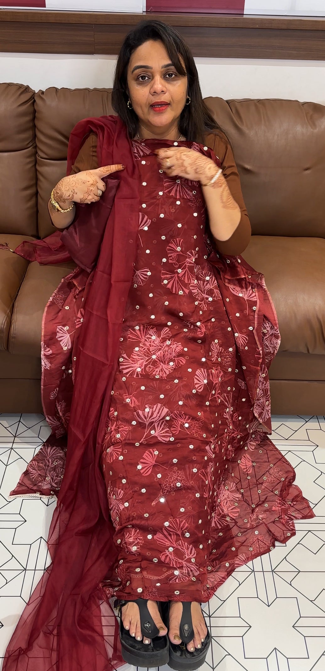 VISCOSE ORGANZA UNSTITCHED SALWAR SUITS - IHA 23739