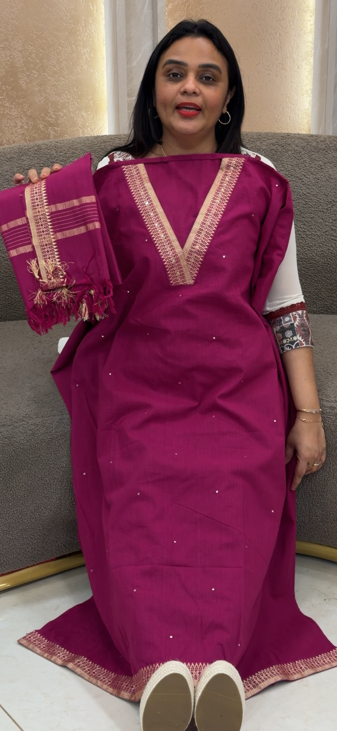 HANDLOOM COTTON UNSTITCHED SALWAR SUITS - IHA 32907