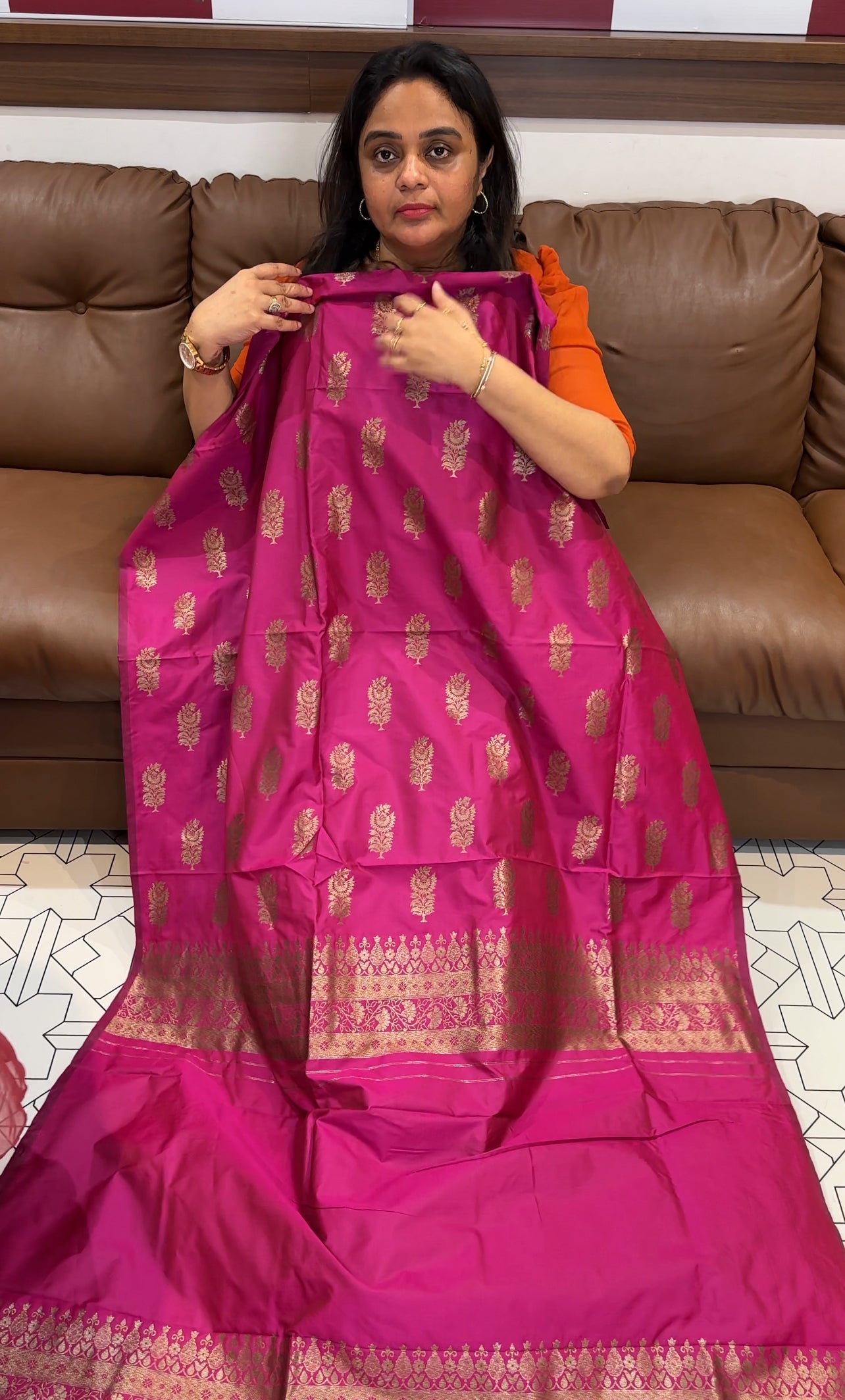 SEMI BANARASI USNTITCHED SALWAR SUITS - IHA 26457