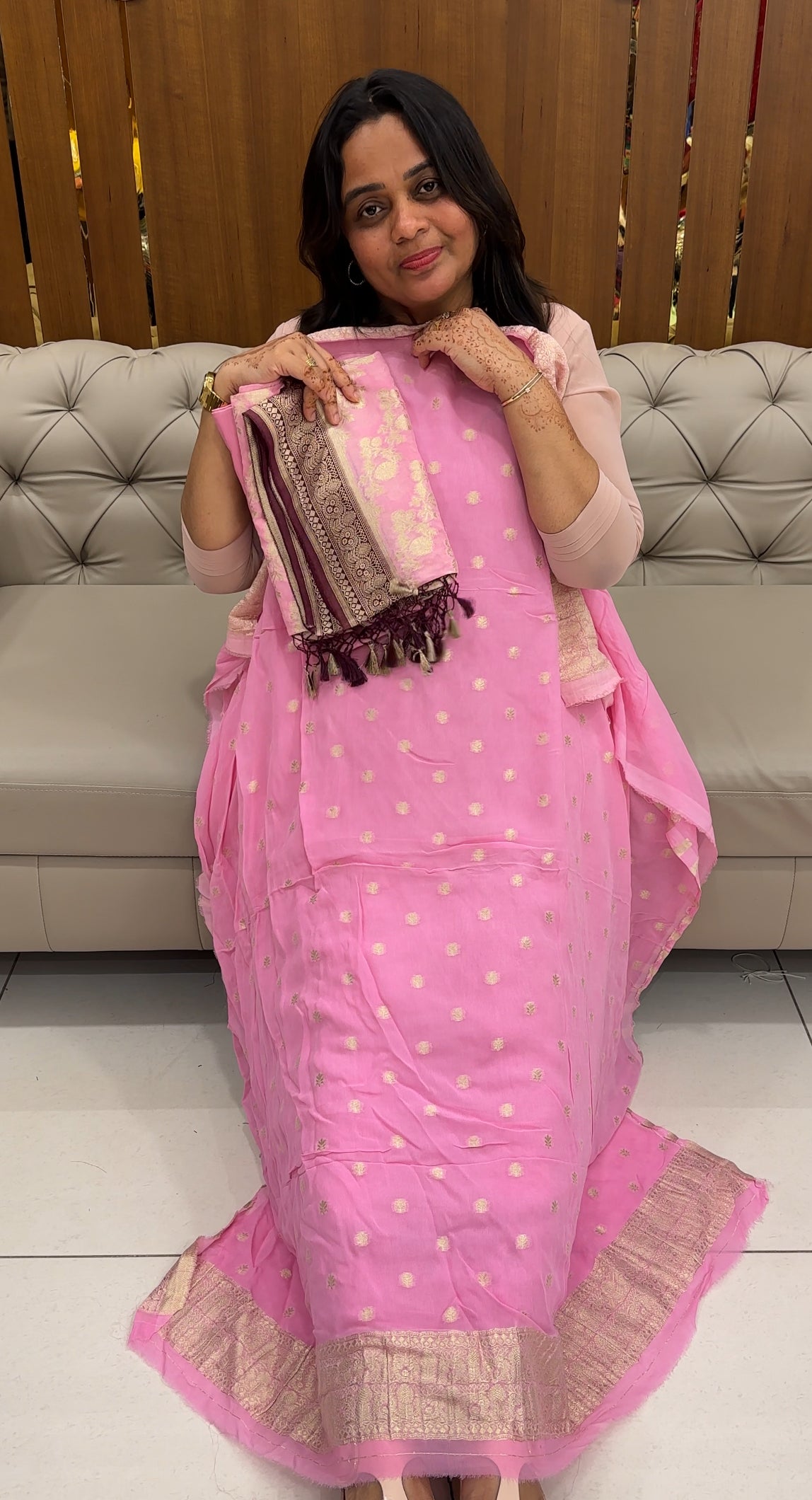 VISCOSE BANARASI UNSTITCHED SALWAR SUITS - IHA 27481